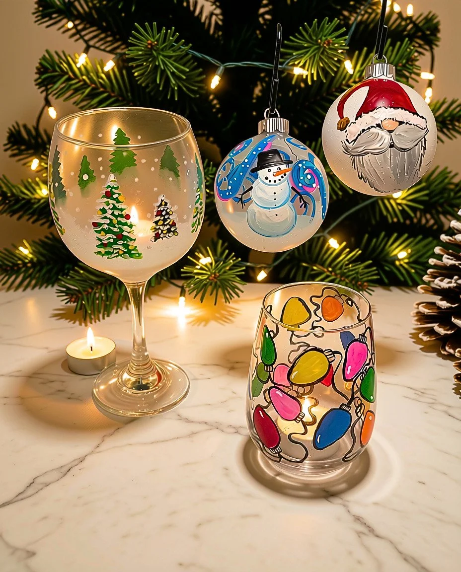 Holiday Glass Painting Event with Lisa 11/29/26 *Event by Stir Up the Paint NH*