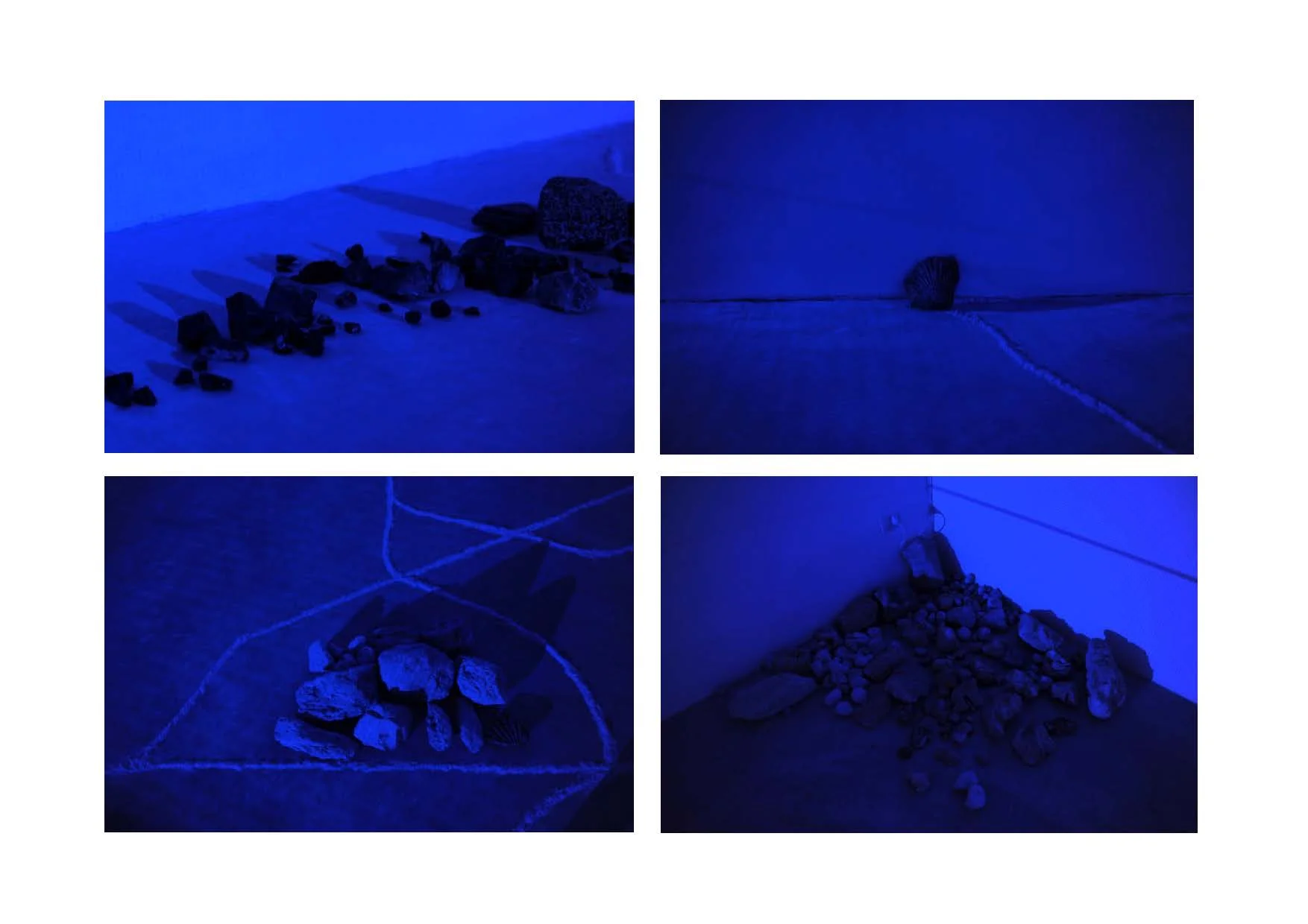 Intimacies (Mediterranean Civilization) , 2017, details: obsidian stones, limestone fossil. pumice stones