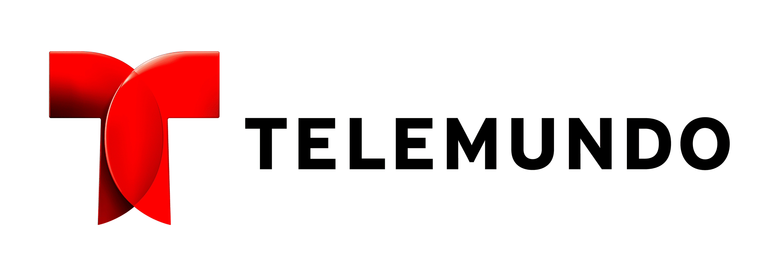 Telemundo logo with a red stylized butterfly emblem and black lettering on a dark green background