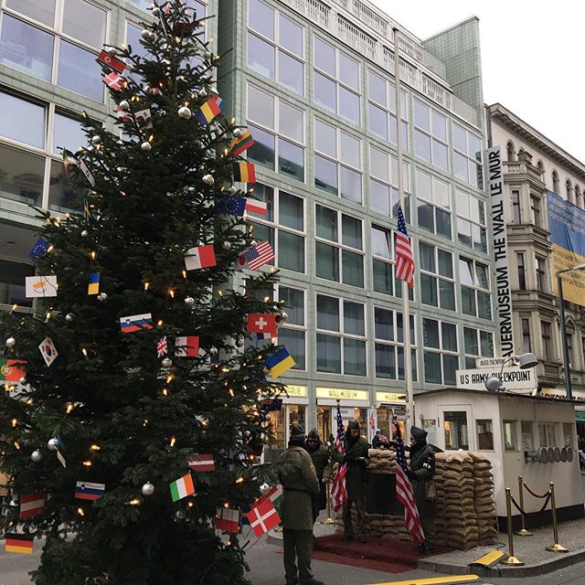 Checkpoint Charlie. It&rsquo;s always welcome to see the Stars and Stripes flying in a foreign country. #berlin #germany #murica