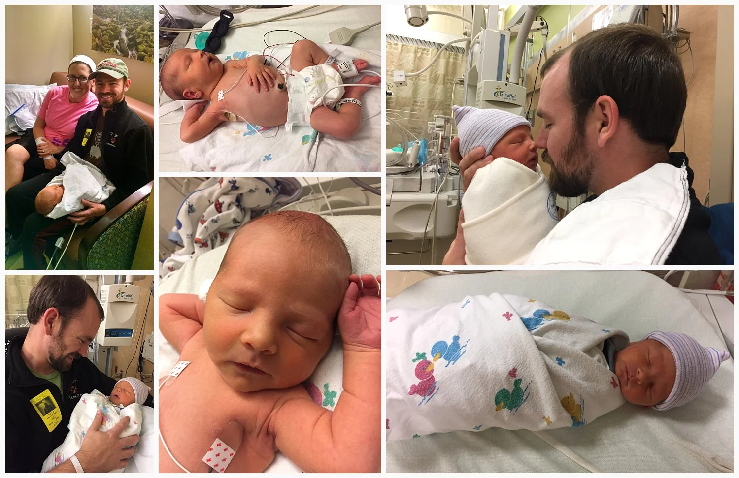 Snuggling Jameson in the NICU. We were limited on how often we could hold him because he was required to spend time under the bili lights to help his body with his jaundice. 