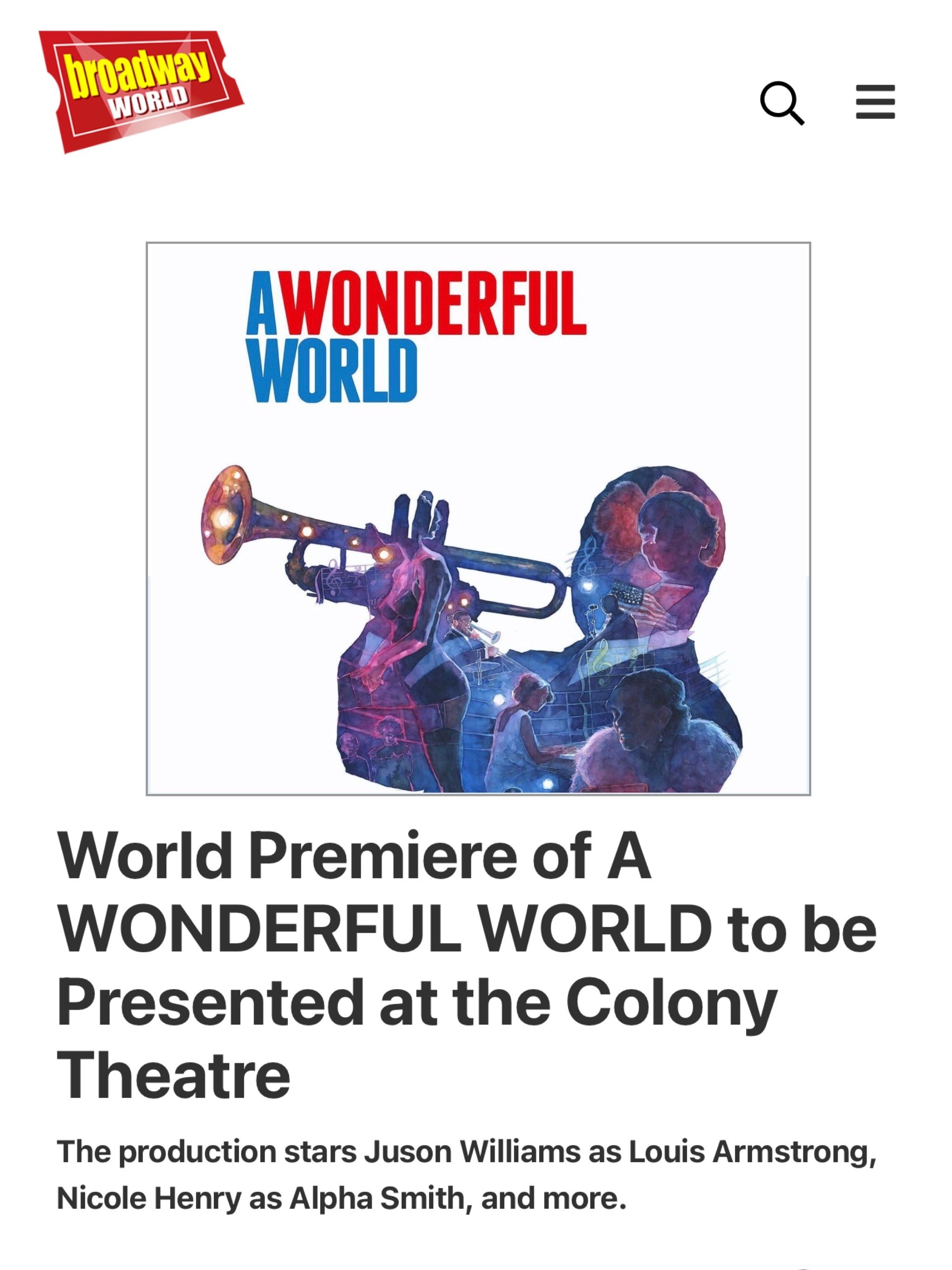 A Wonderful World: A World Premiere in Miami