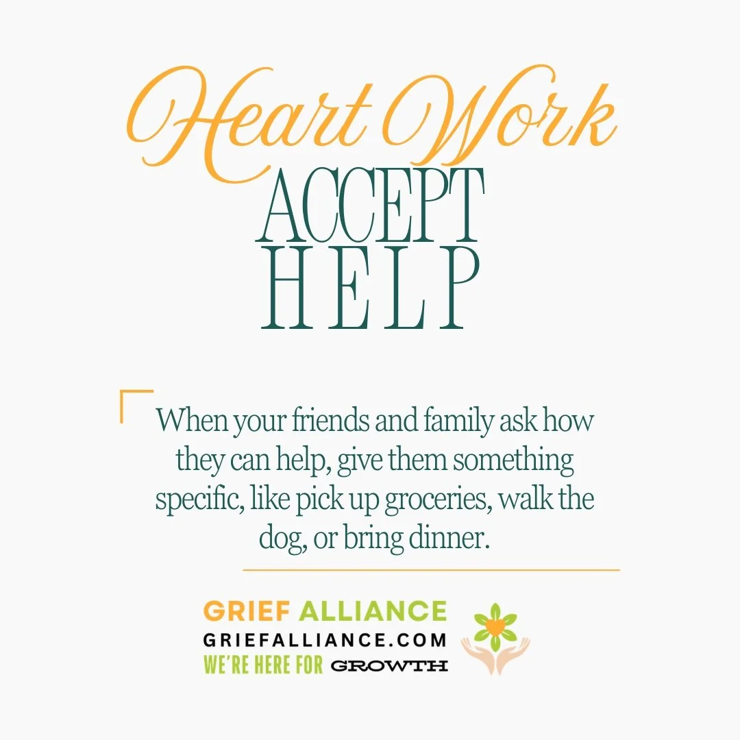 We know how difficult it can be to ask for (and accept) help. But, inherently, people want to help others. When they ask, give them a list! They are helping as much for themselves as they are for you. 🌱