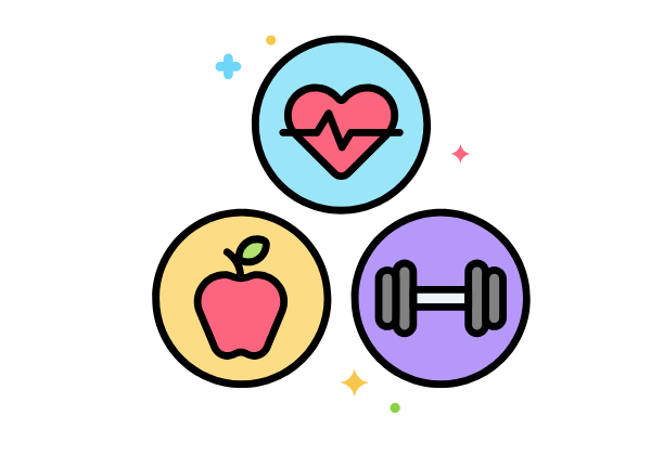 Illustration showing personalised nutrition and lifestyle planning within a doctor-led weight loss programme in Singapore