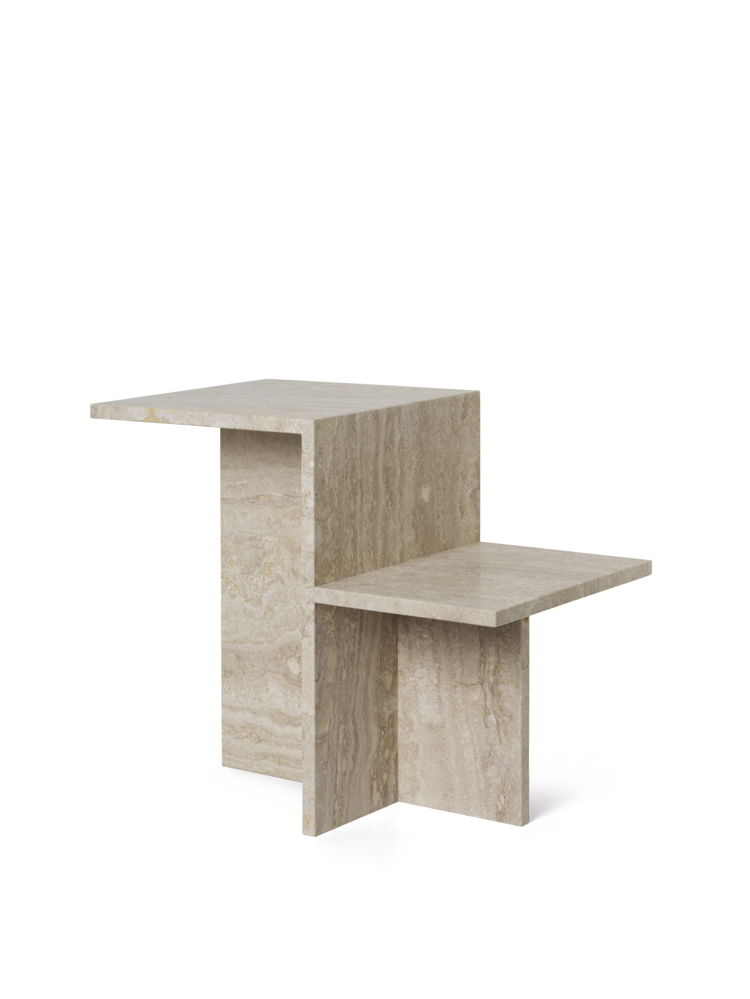 Distinct Side Table - Travertine