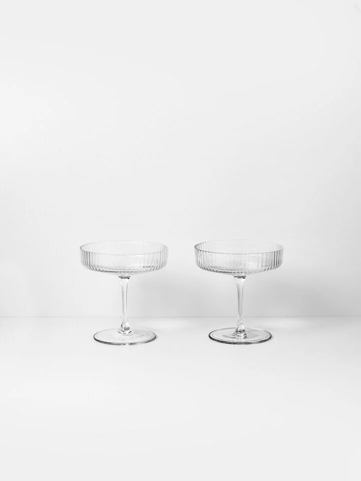Ripple Champagne Saucers (Set of 2)