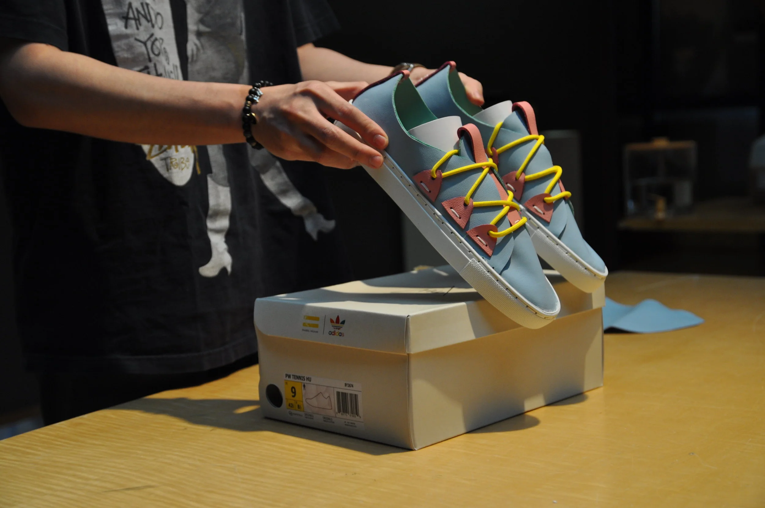   2017    Pastel Sneaker   Leather, fabric, shoe laces, thread, and rubber sole            PROJECT BRIEF   We had to handcraft a basic pair of cemented construction shoes from start to finish. Including pattern design, draping the last, cutting and s