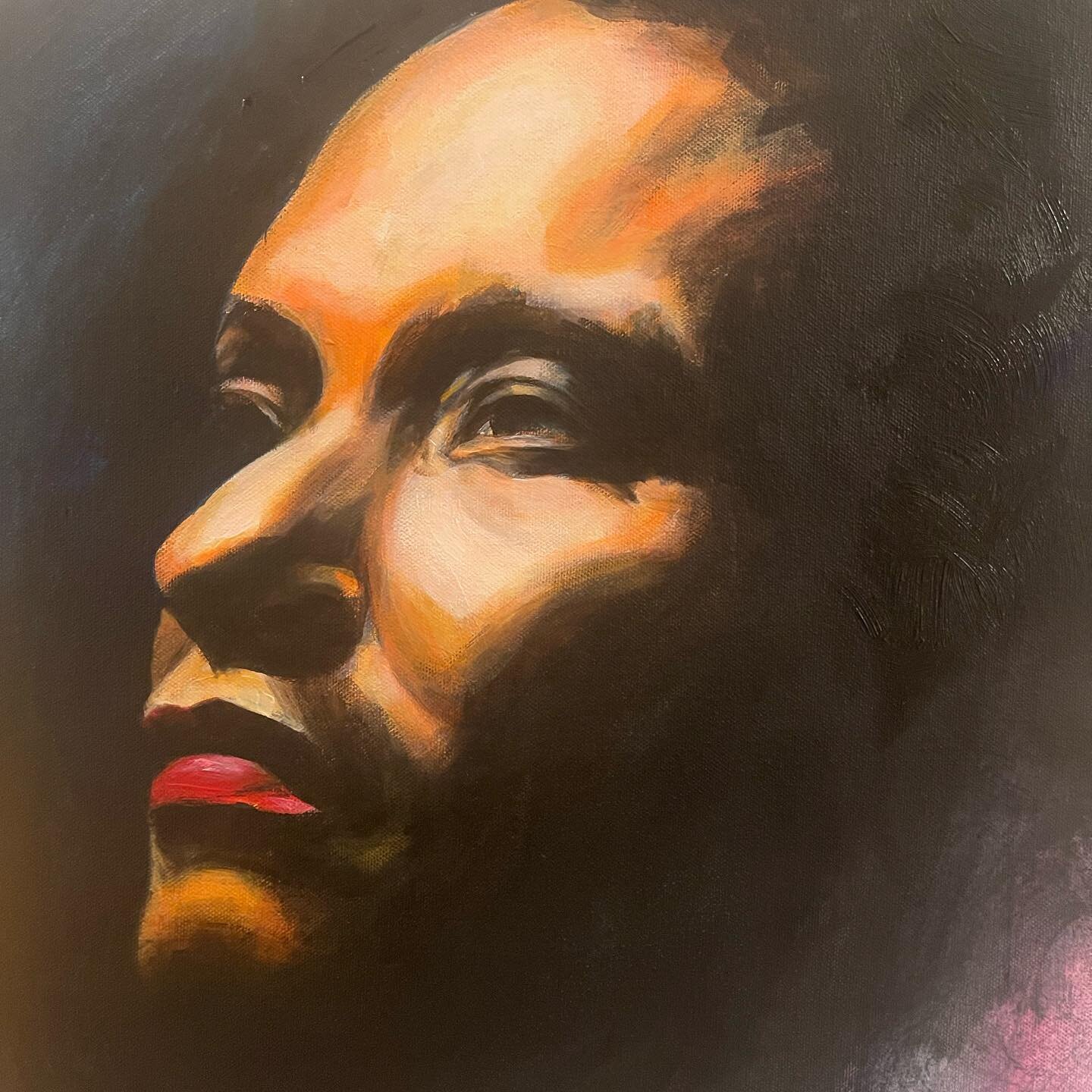 Thank you @robotsamurai for encouraging me to try new things. Per his advice, I didn&rsquo;t use a sketch for this one and I mixed most of my paint on the canvas. I also tried to keep it gestural/expressionistic but got a little too refined at the en