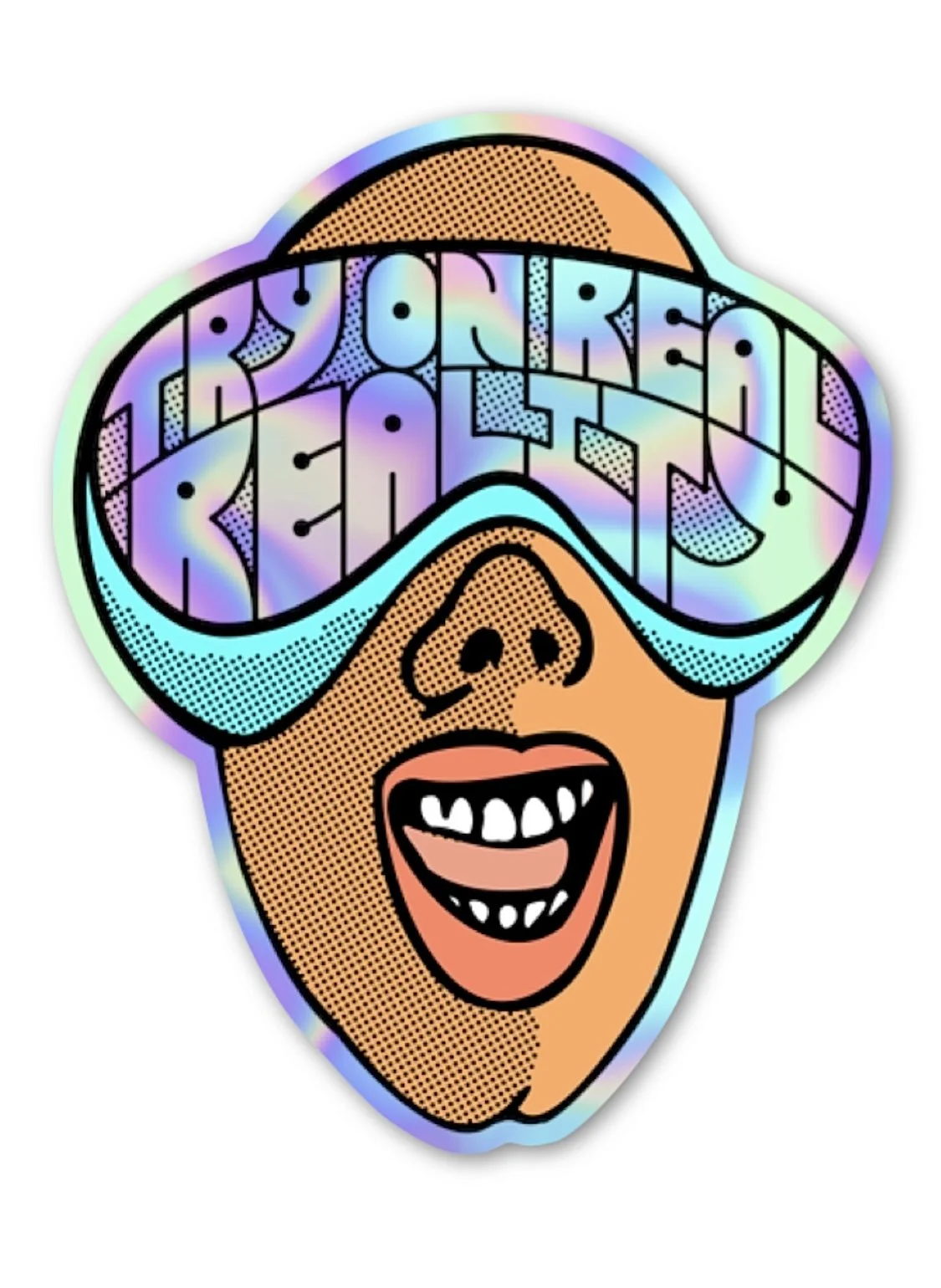 Holographic sticker w highlights