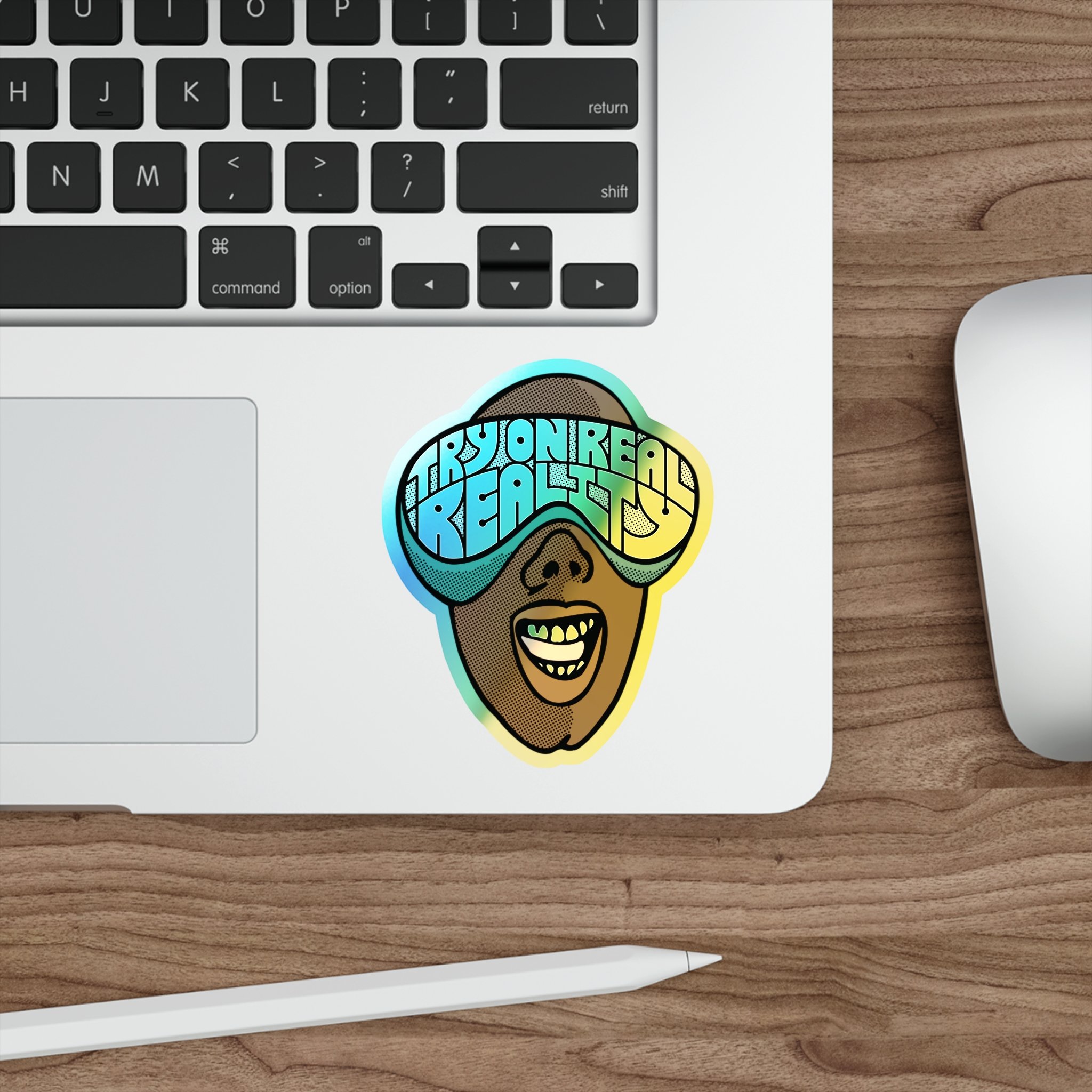 Holographic sticker w highlights