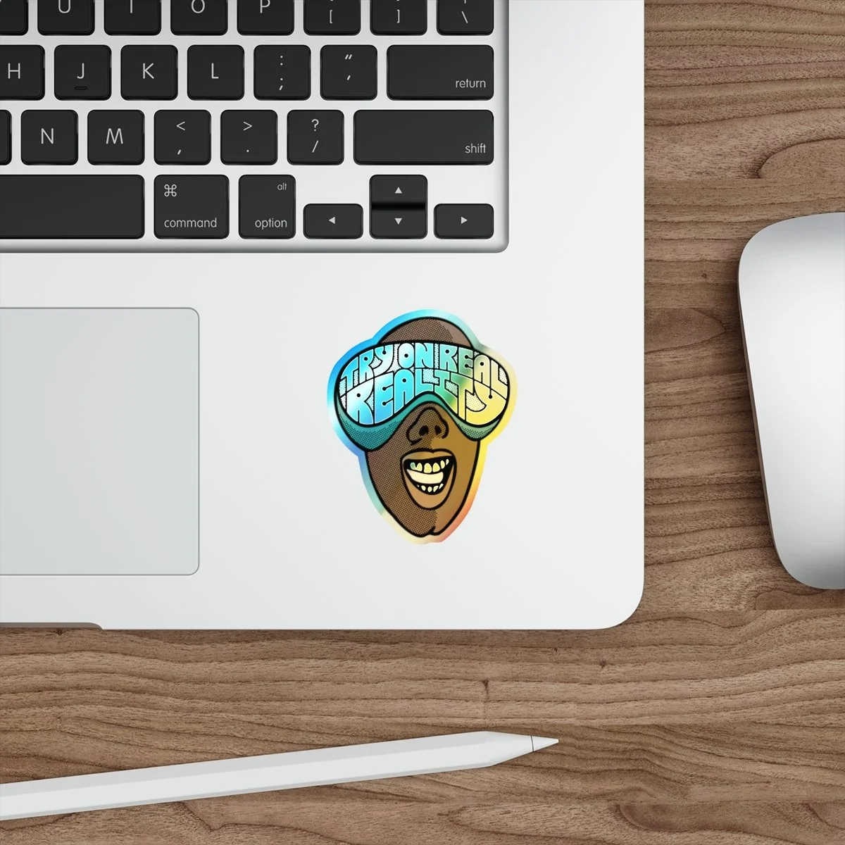 Holographic sticker w highlights