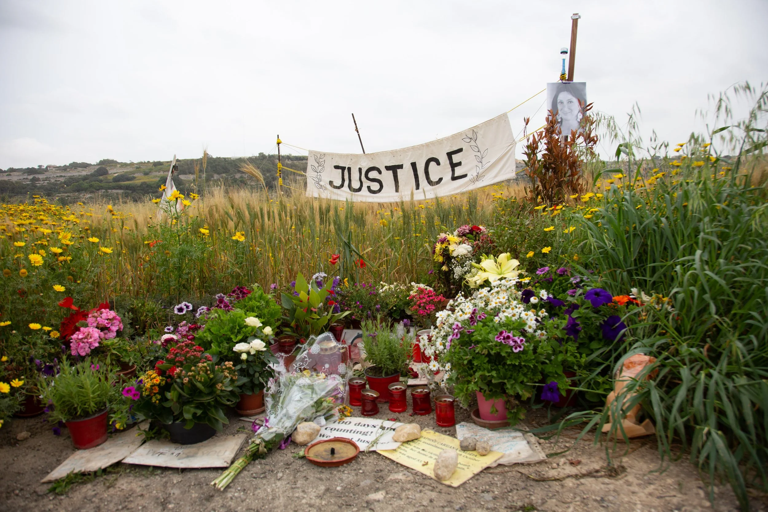 18 April 2018 - Flowers On Site of DCG Murder
