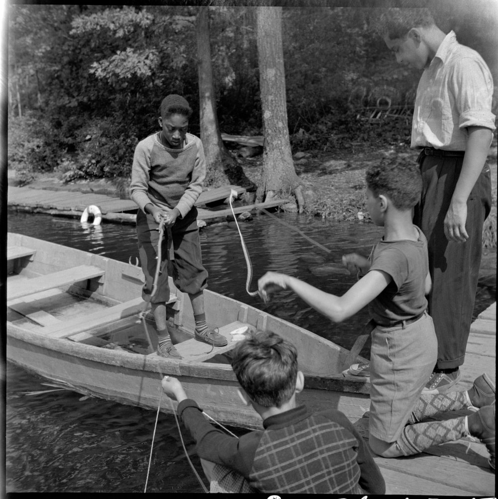 children Learning to Fish, Southfields, New York, 1943.jpeg
