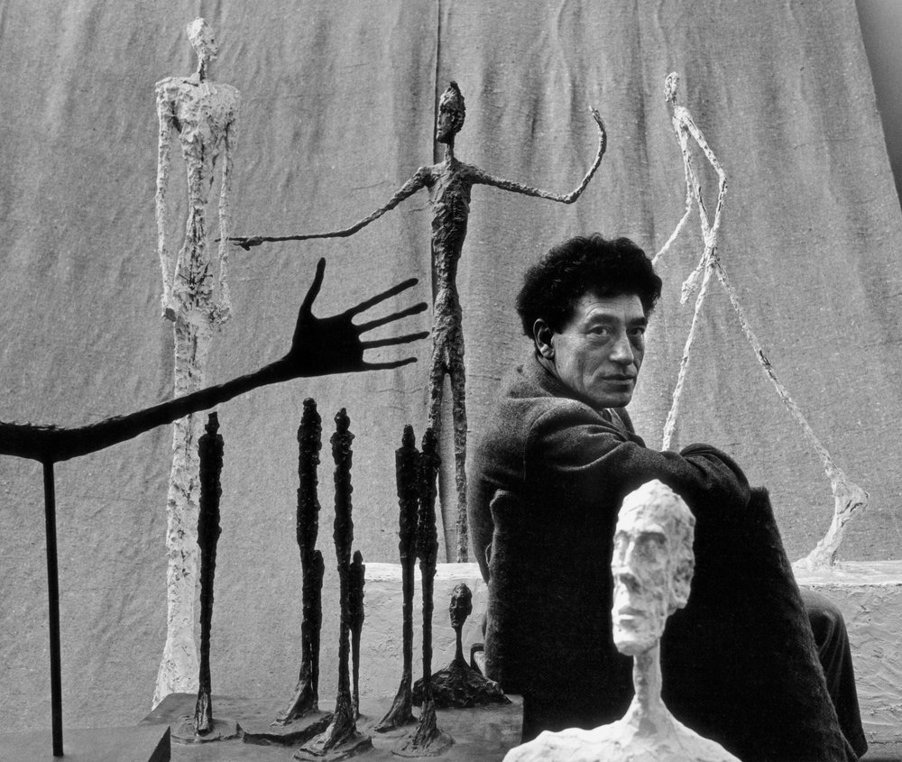 Alberto Giacometti and His Sculptures, Paris, France, 1951