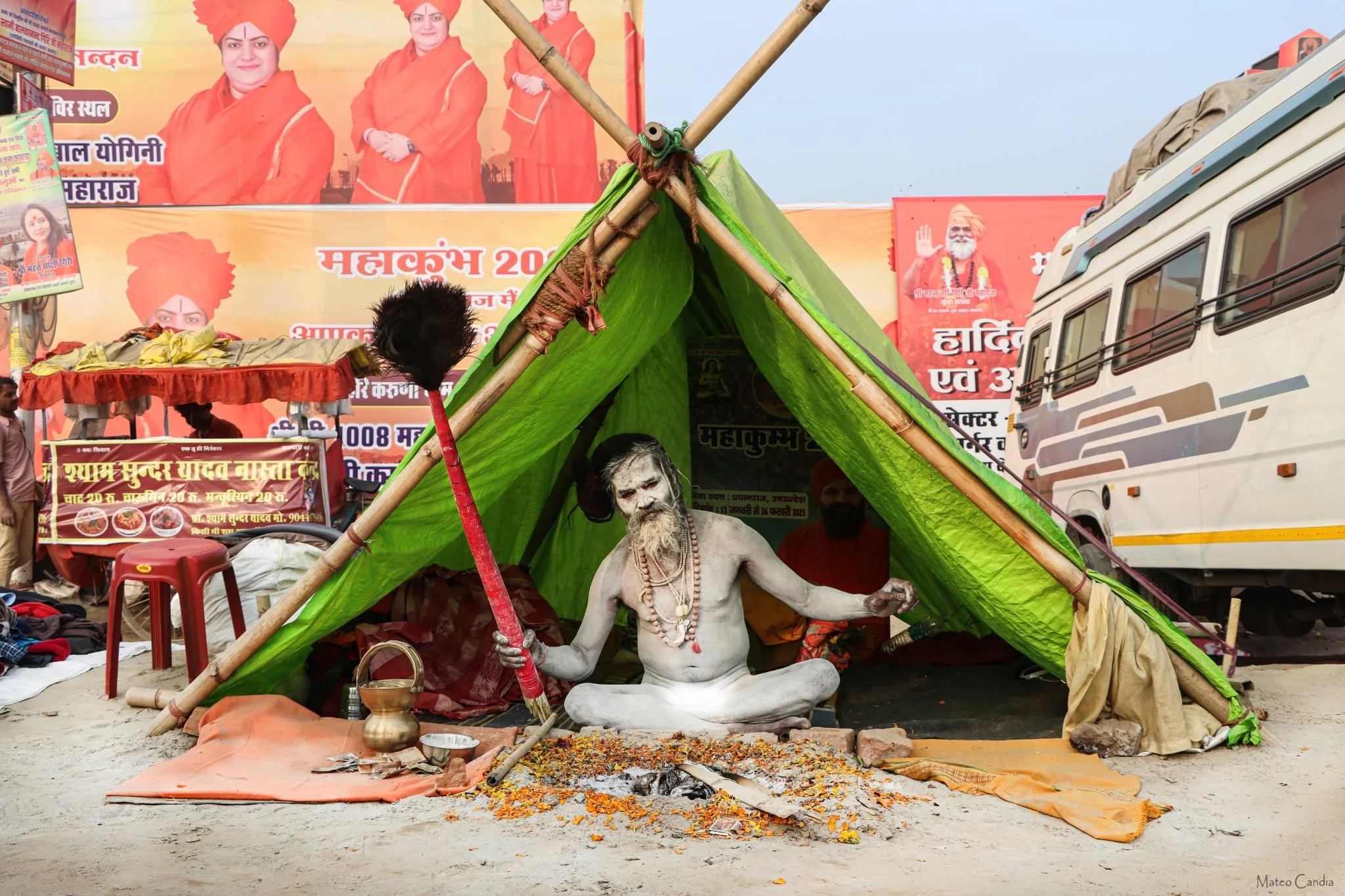 Sadhus at the Kumbh Mela. PRAYAGRAJ - INDIA  by Mateo Candia