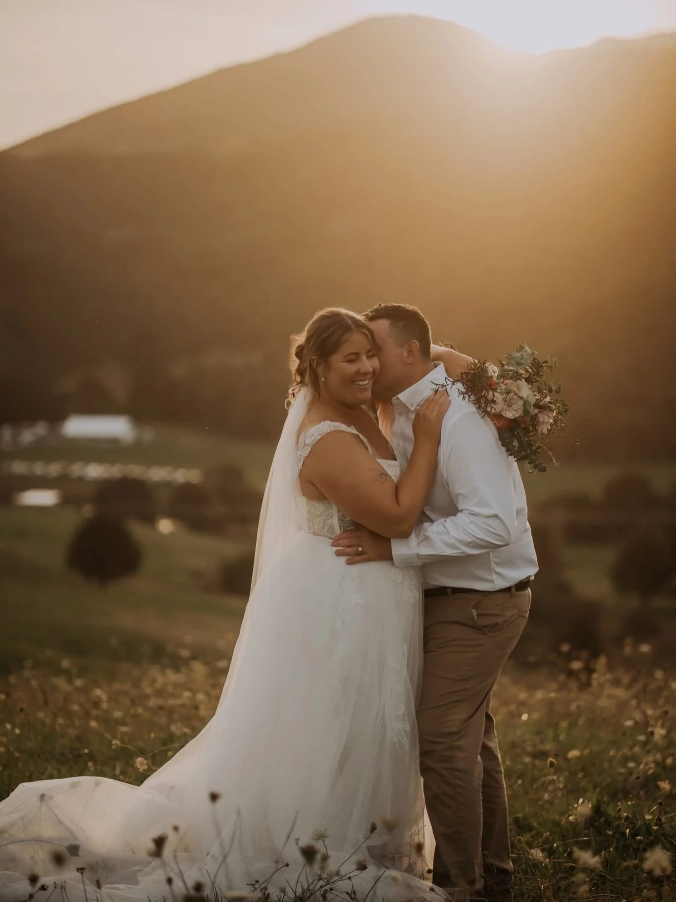 After a week of relentless rain and red weather warnings, Claudia &amp; Campbell&rsquo;s wedding day went off without a hitch! 

The farm dried out and everything came together just in time, sunshine, golden light, and the perfect setting to say &ldq
