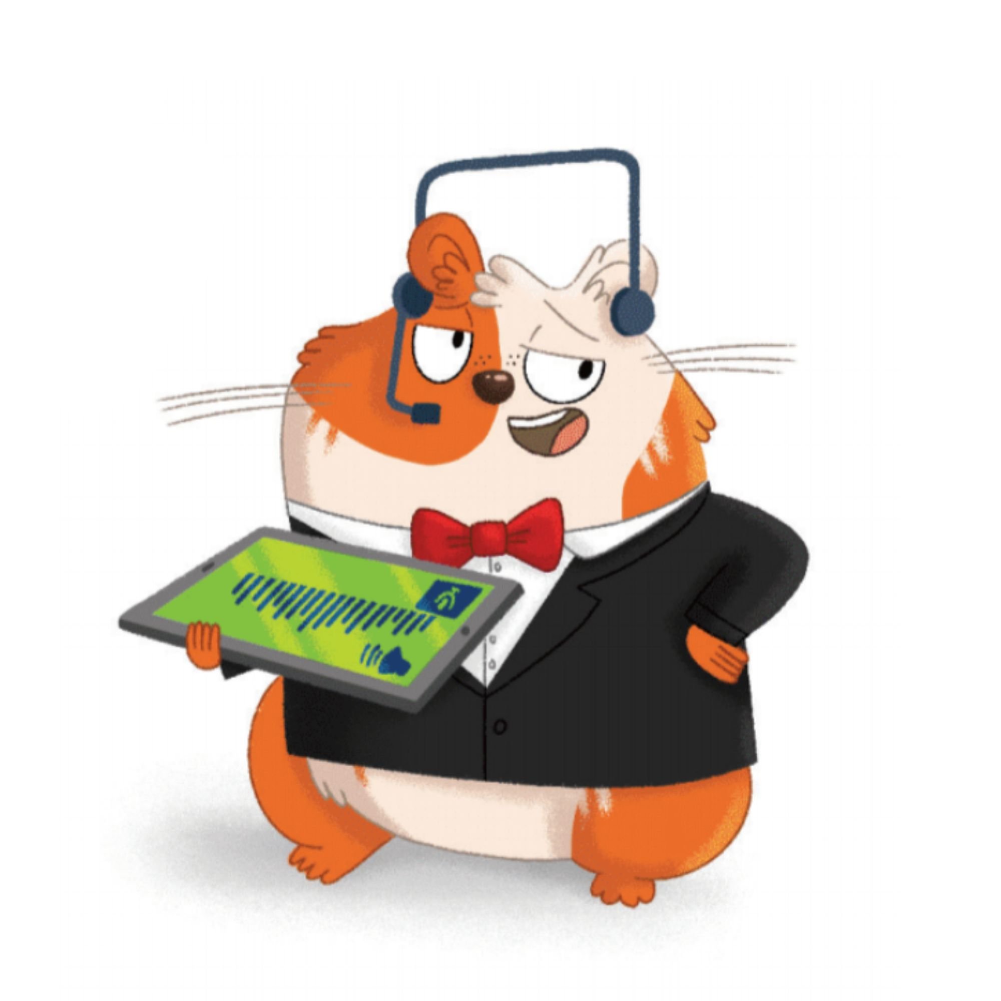 Mr Fuzzypants wearing a tuxedo.jpg