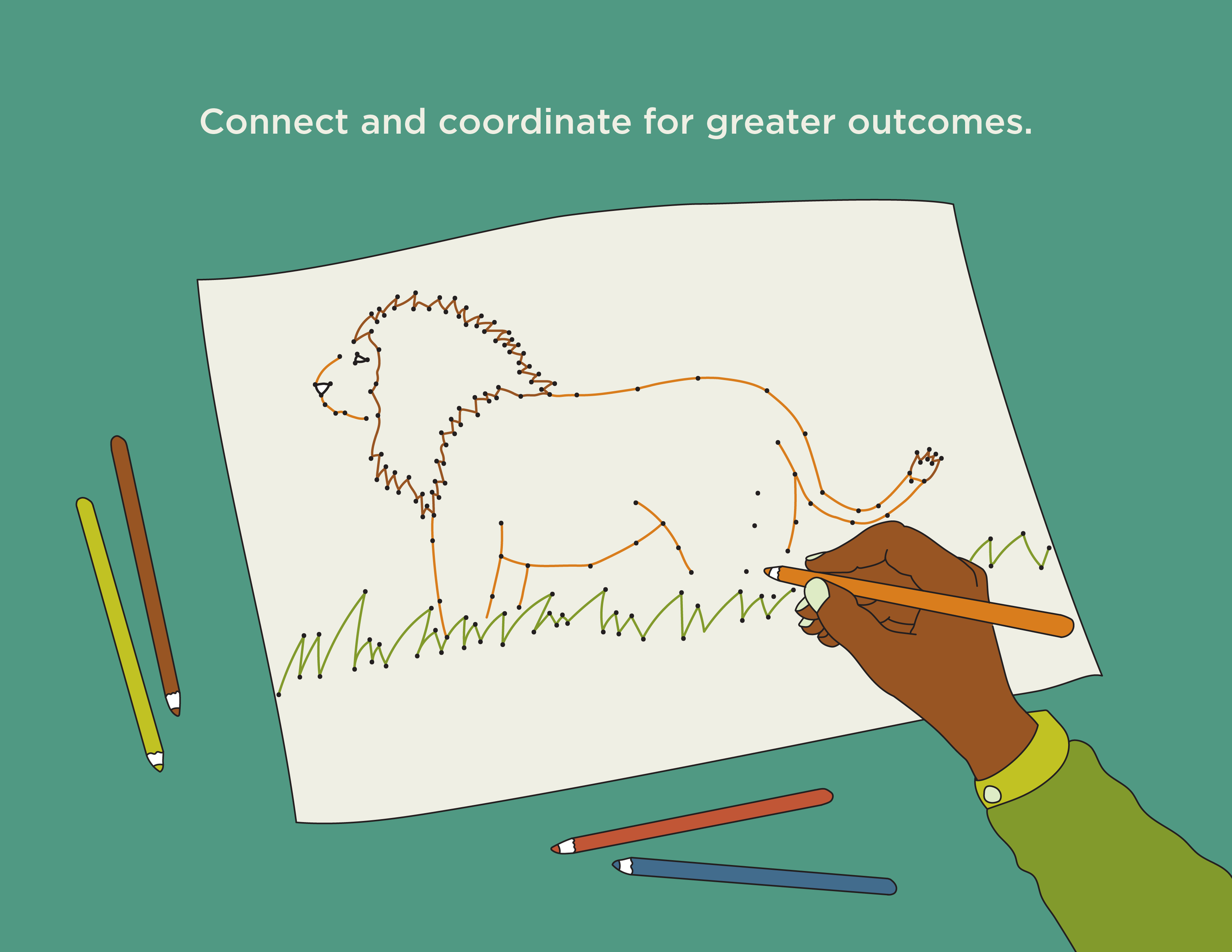 How do you coordinate and connect with your team?