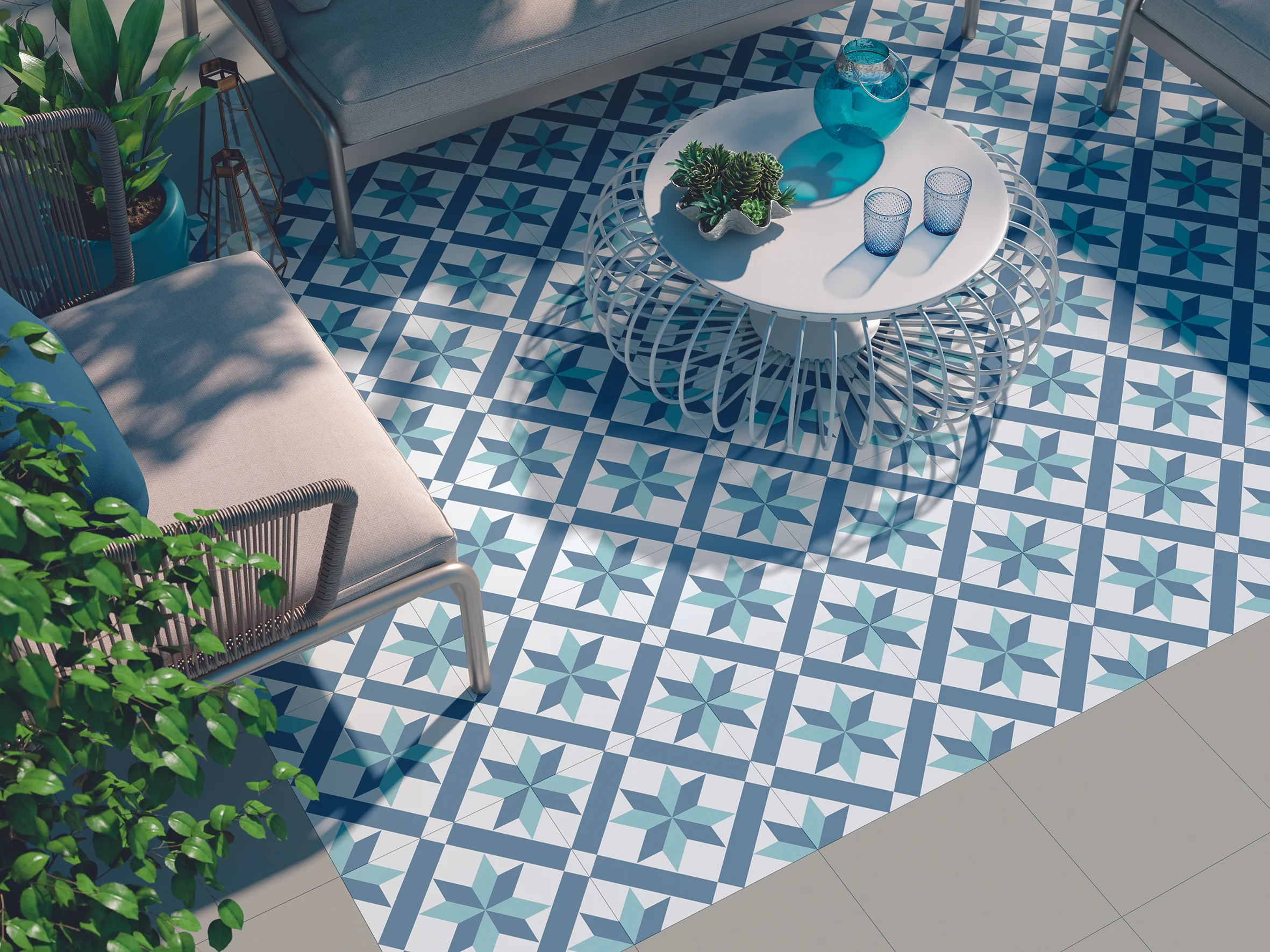 Hanoi Blue Star Tiles