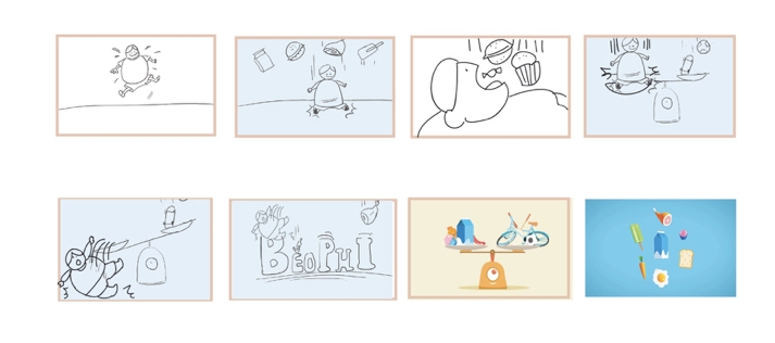 The storyboard was made simple to demonstrate the idea.