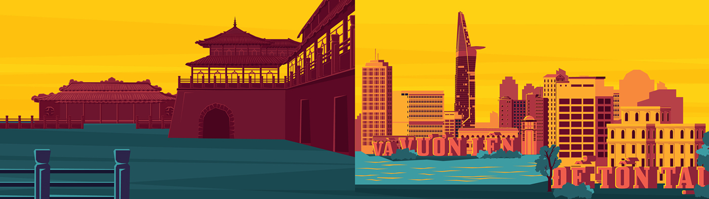 Different cities in Vietnam