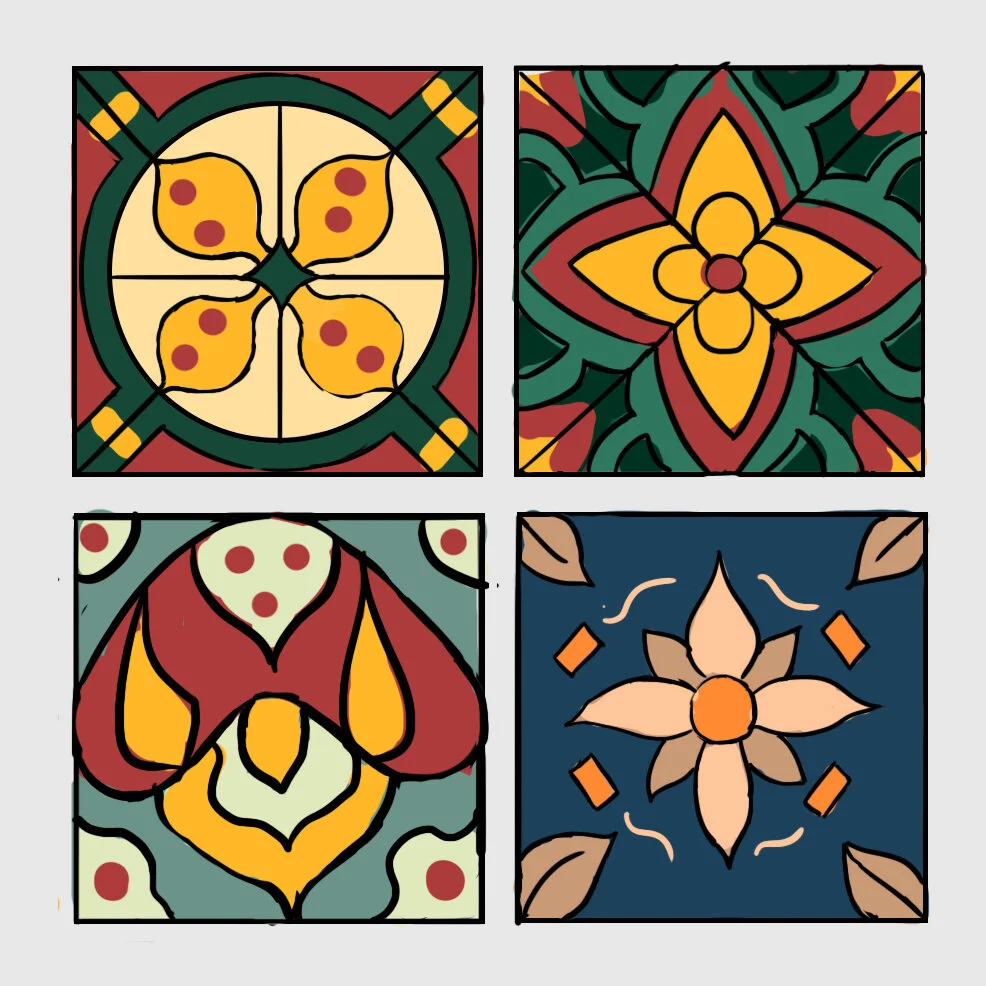 Pattern Design - Red Cat Motion (Copy)