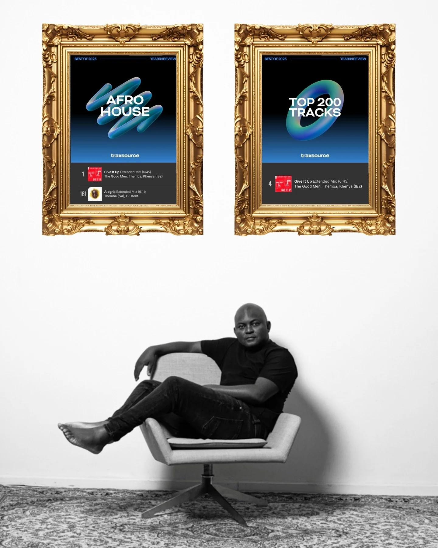The music did the talking! 🪩🎶 Thank you to each of you who supported my music on @traxsource 🫡🫶🏾❤️

BEST OF 2025:

Afrohouse: #1 &ldquo;Give it up&rdquo; with @khenya._ 
  #161 &ldquo;Alegria&rdquo; with @djkentsa 

Top 200 tracks: #4 &ldquo;Giv