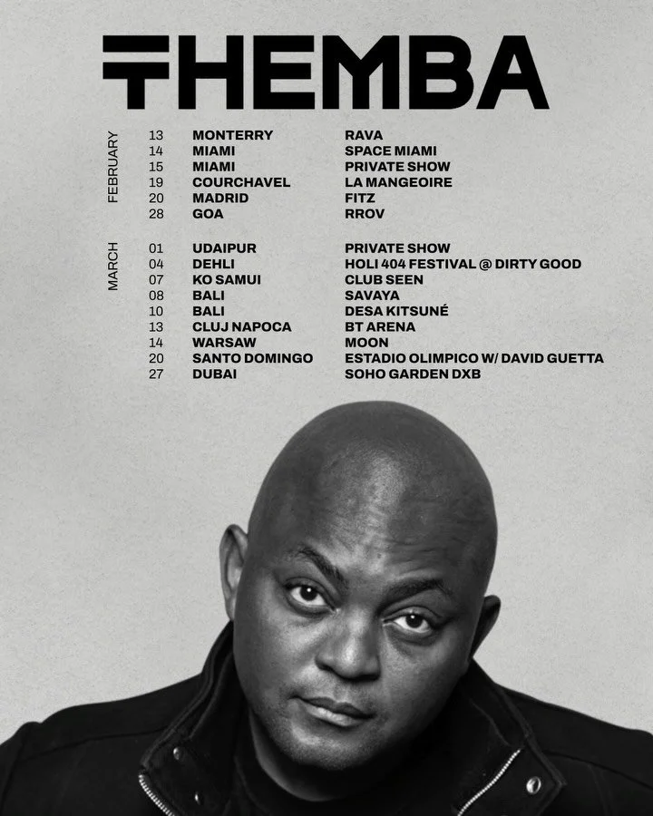 Time to continue planting musical seeds across the globe 🌍🌱🎶 Feb/March = 15 shows. 13 cities. 3 continents. Where in the world will I see you? 👀🤍

#whereisthemba❓