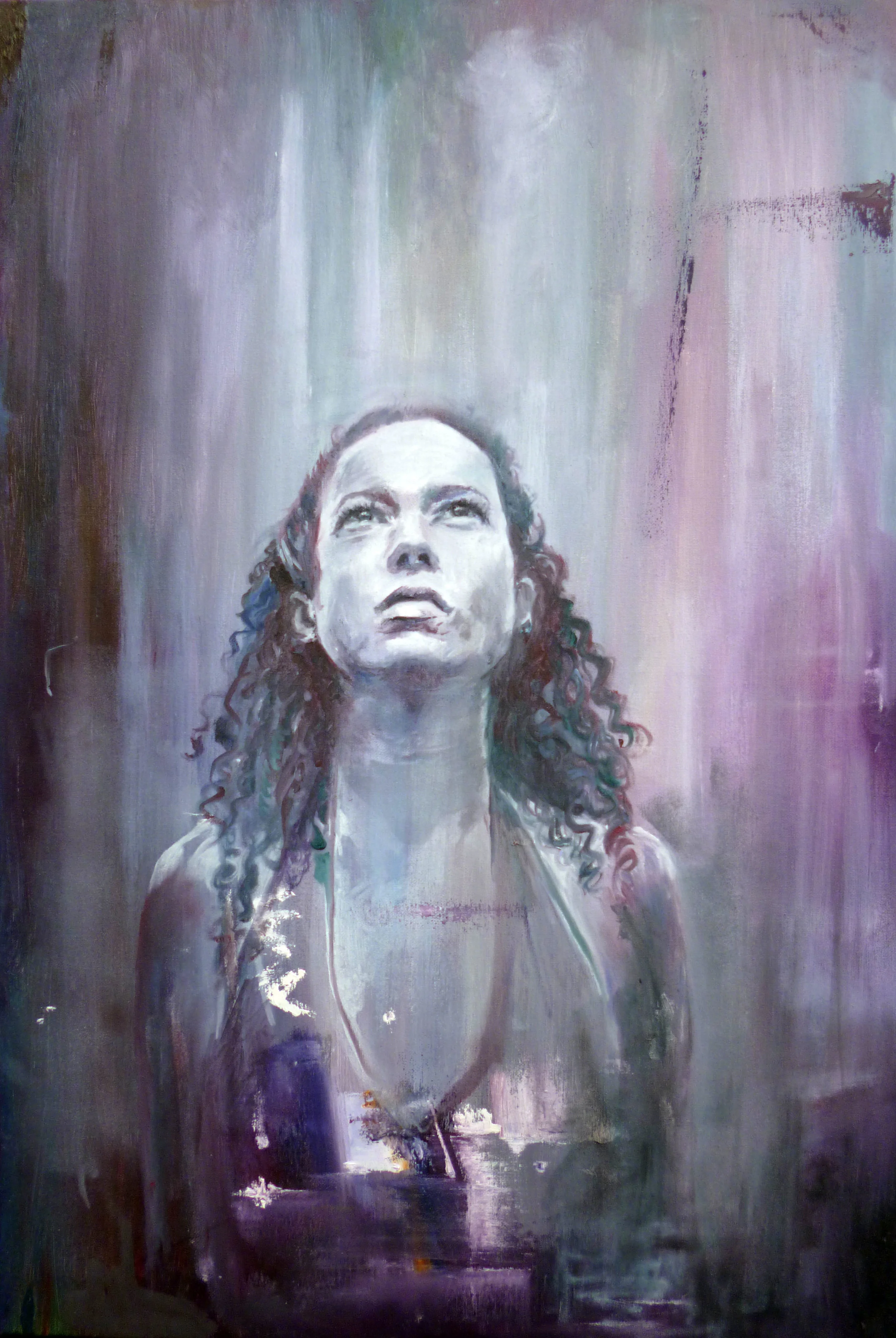 Expressive oil painting of Tanya Auclair.
