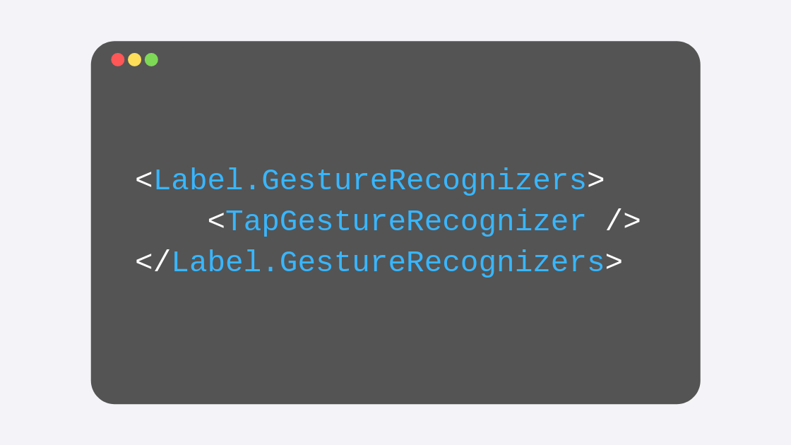 Gesture Recognizers in Xamarin Forms - Tappable Label