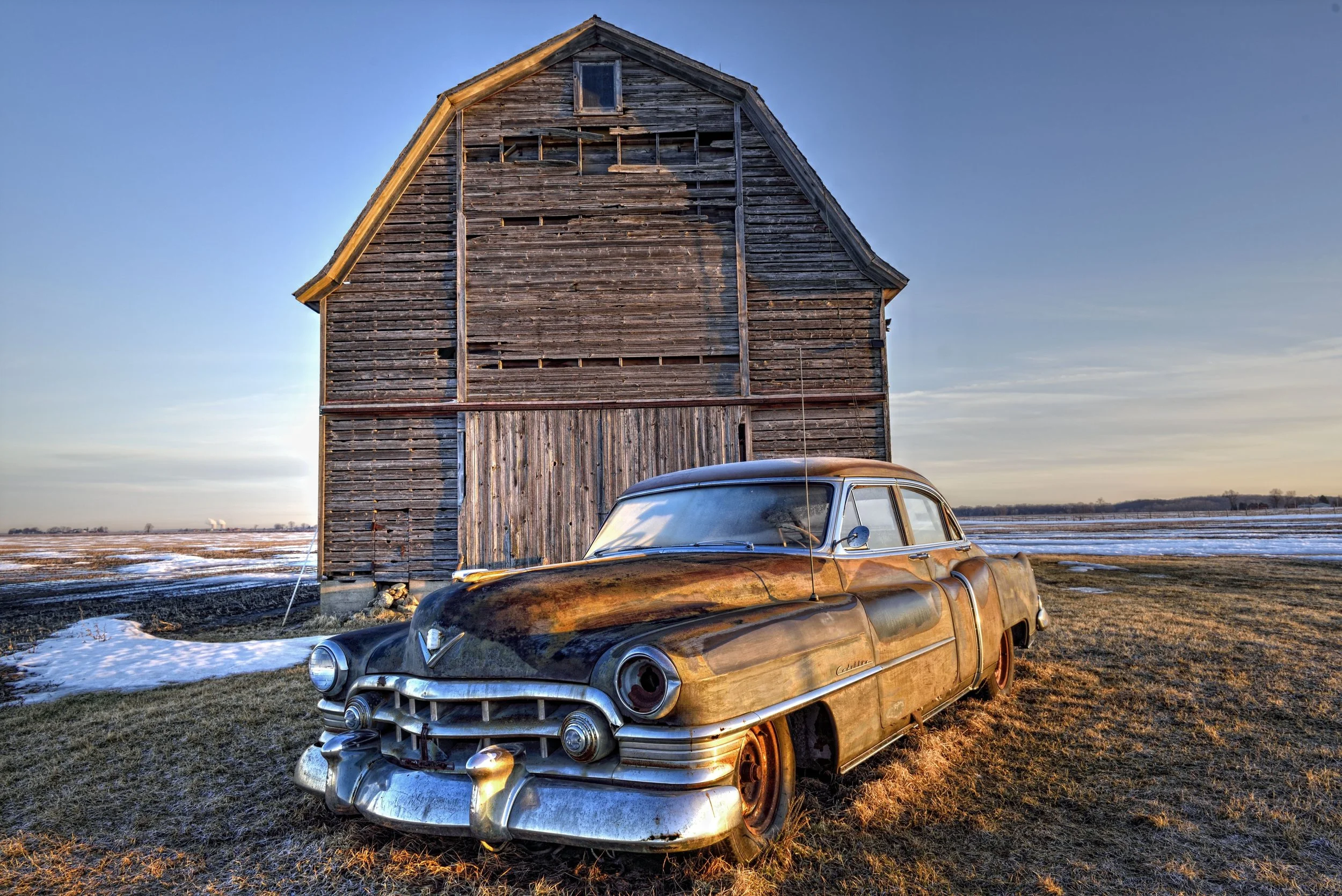 1954 Cadillac & Barn, Rochelle IL 2015