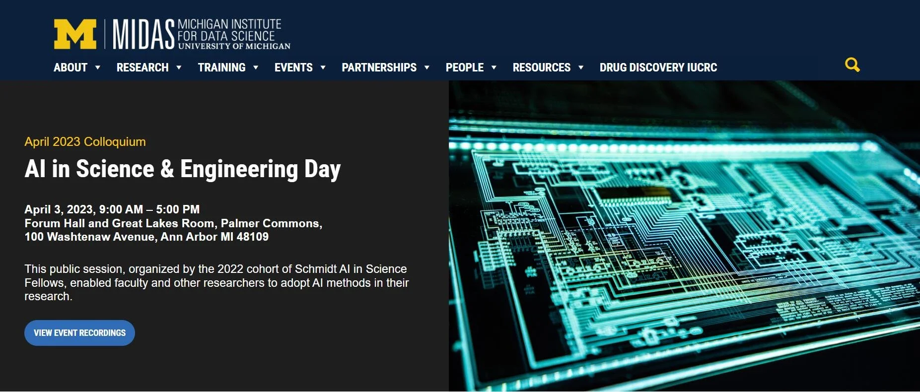 Prof. Lee were invited to give a speech for MIDAS at Univ. of Michigan on April 3, 2023.