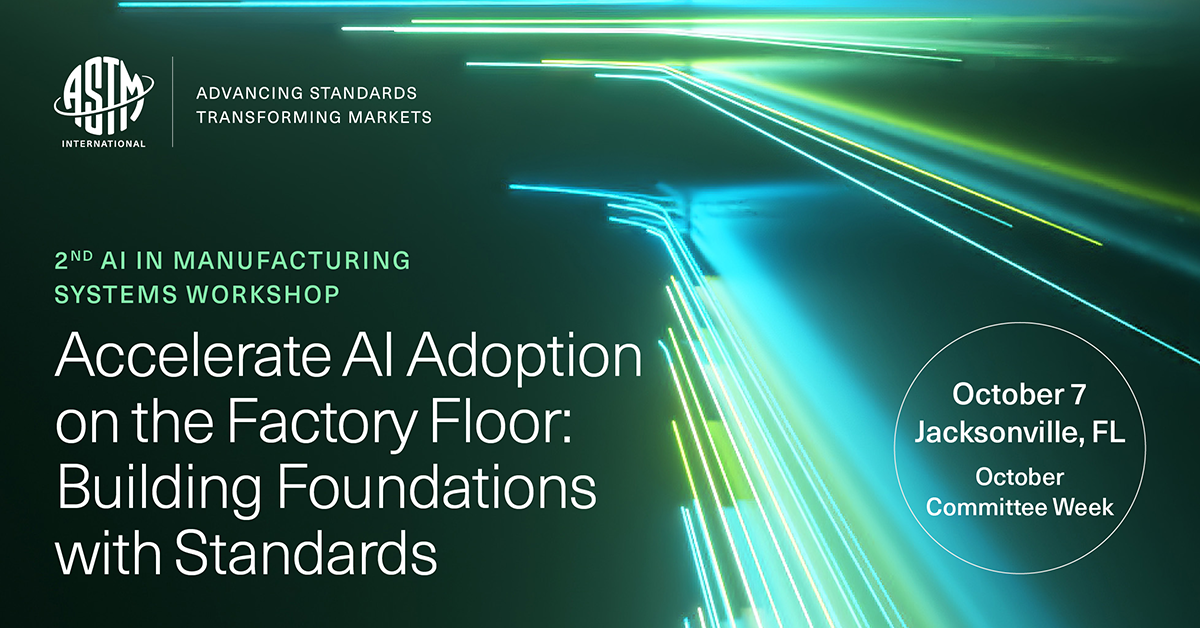 Prof. Jay Lee to Co-Chair 2nd ASTM AI in Manufacturing Systems Workshop