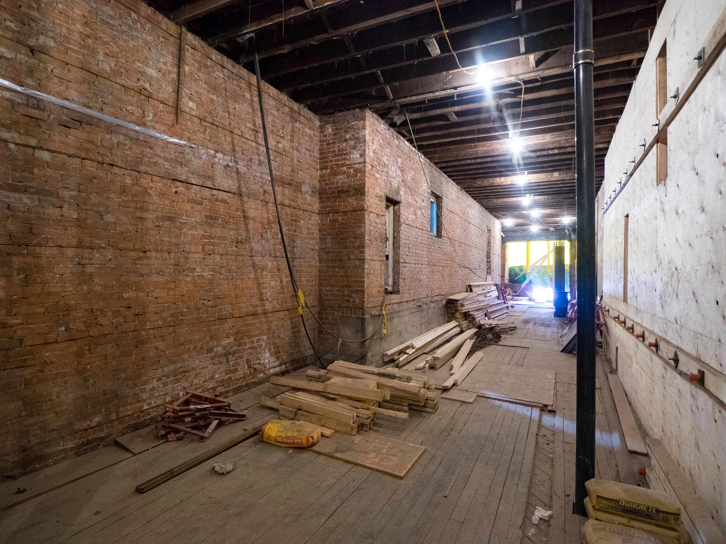 Inside the older of the two building halves, photo by Dave Sutherland