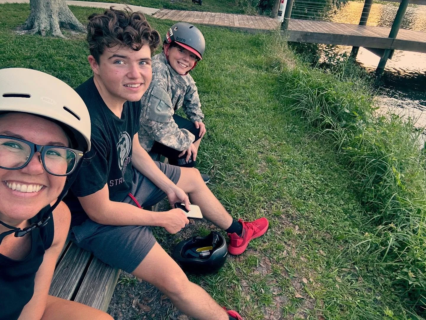 Fun bike ride around the neighborhood with Cash and Ryan tonight 🚴‍♀️In addition to my sore arm muscles from the football Cash bought this week, tomorrow I probably also won’t be able to walk. Yayyyyy for cooler weather!