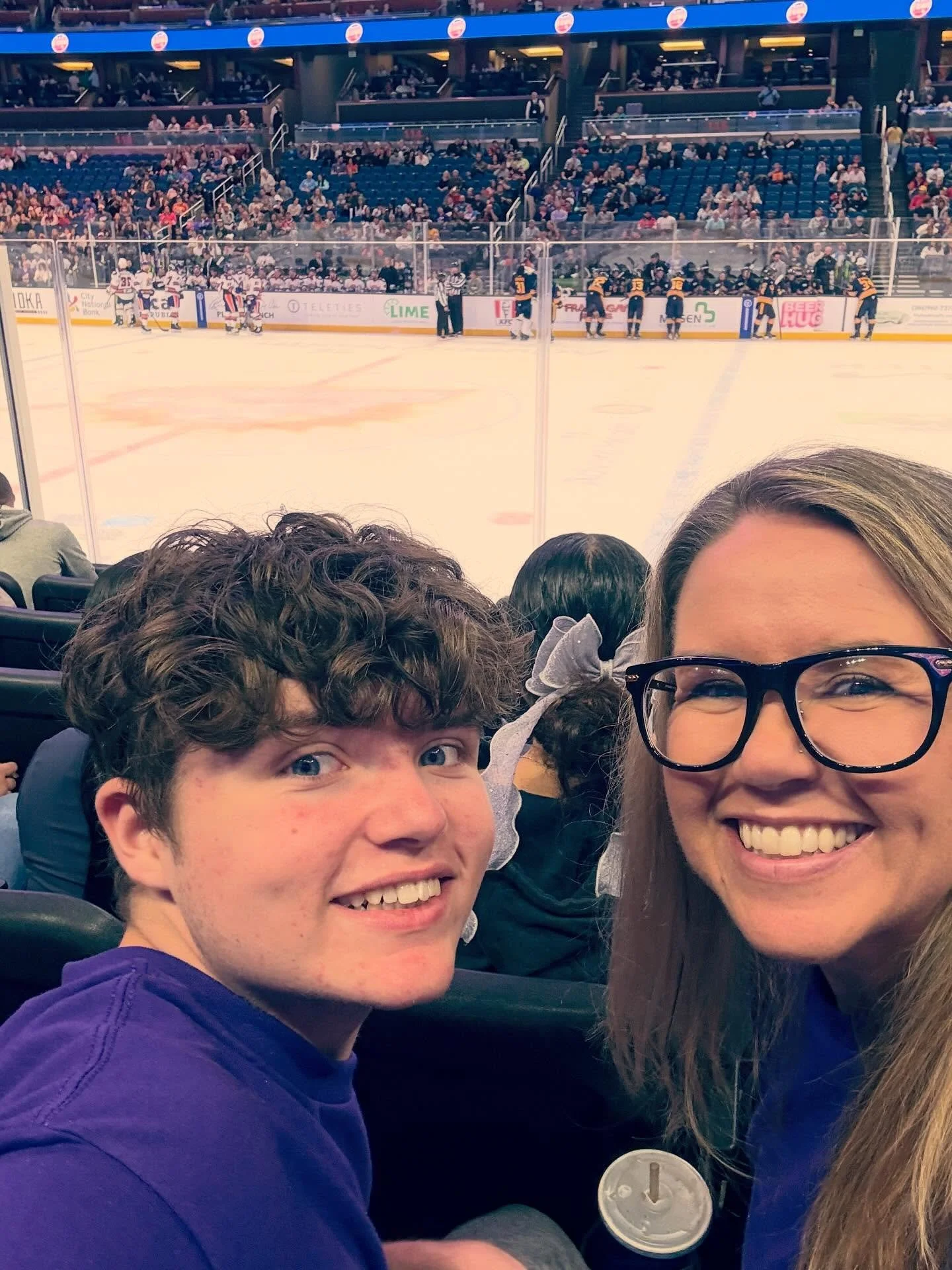 Our first hockey game!