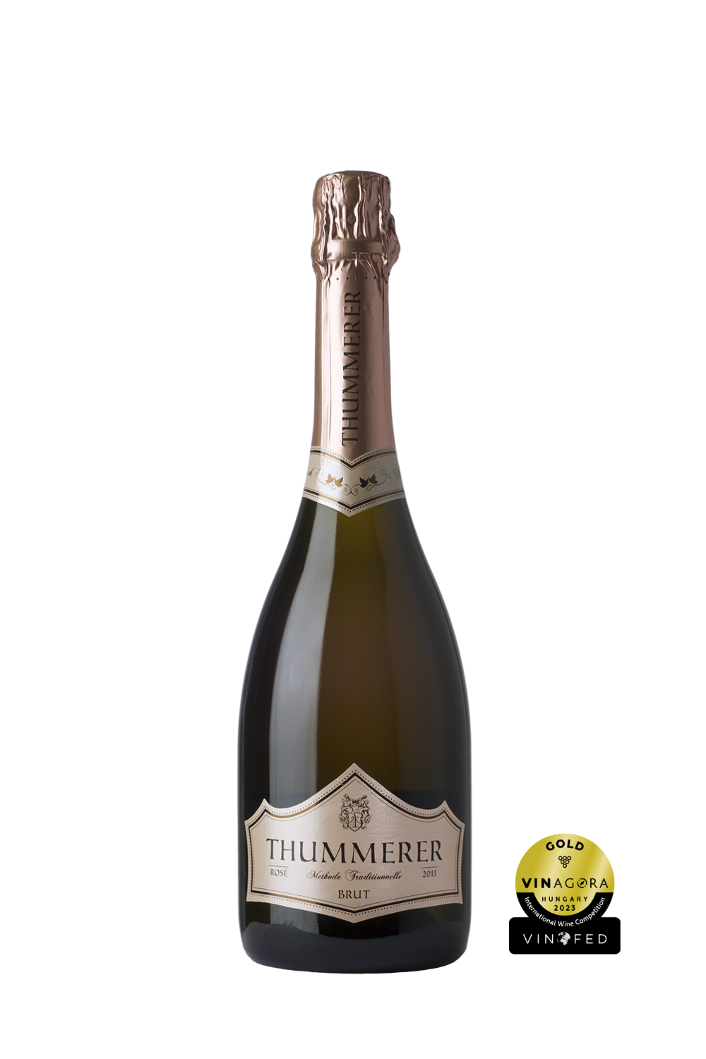 Traditionelle Noir 0,75l VINAGORA Rosé Thummerer — GOLD MEDAILLE Pinot Vol% TS 2023 Méthode 12,5 Hungarovin Brut 2017