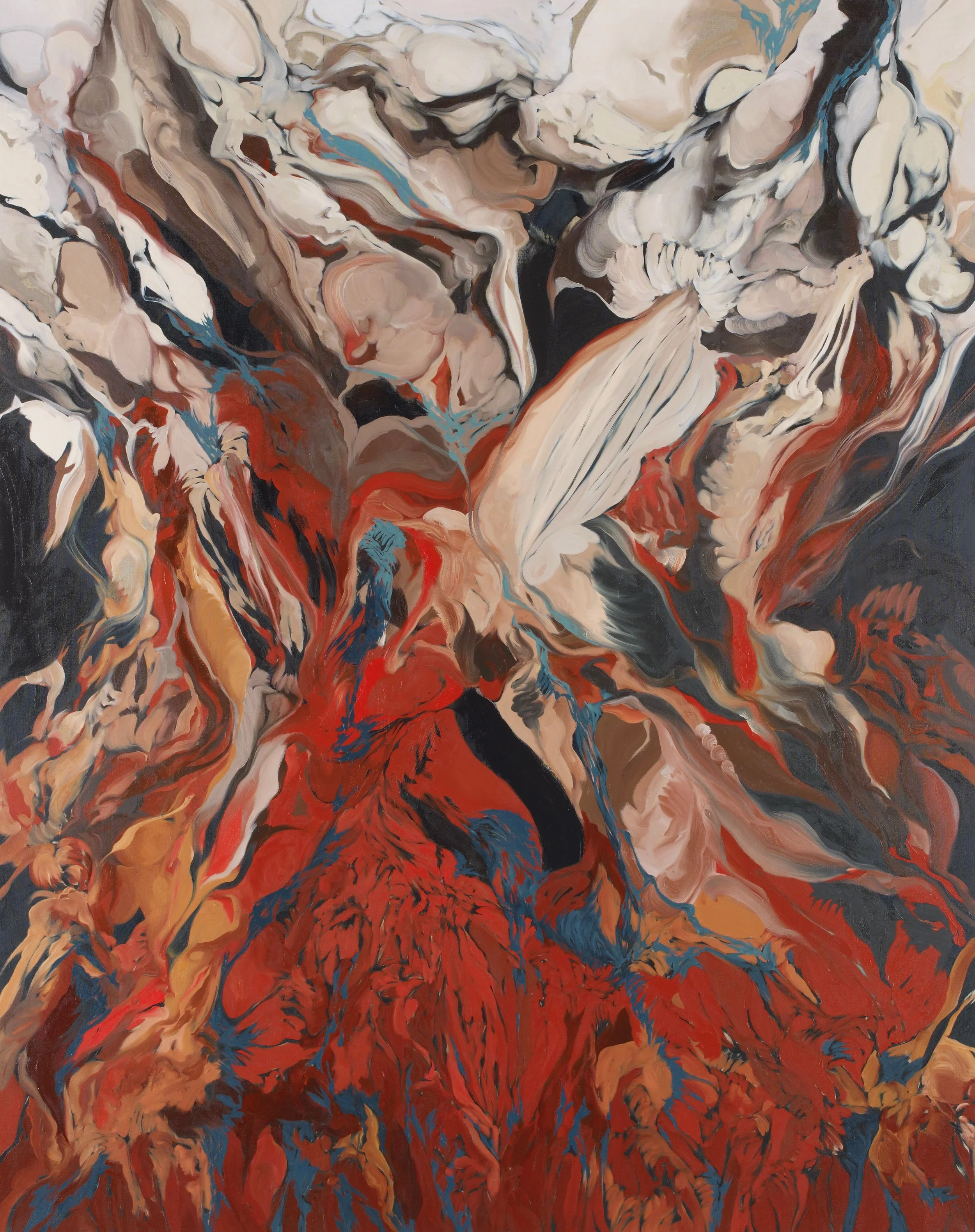 Riding For A Fall - 2011 - Oil and charcoal on linen 190cm x 240cm