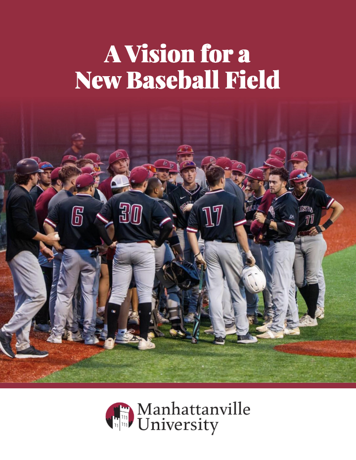 Title: A Vision for a New Baseball Field. The cover shows a baseball team gathered together on a field.