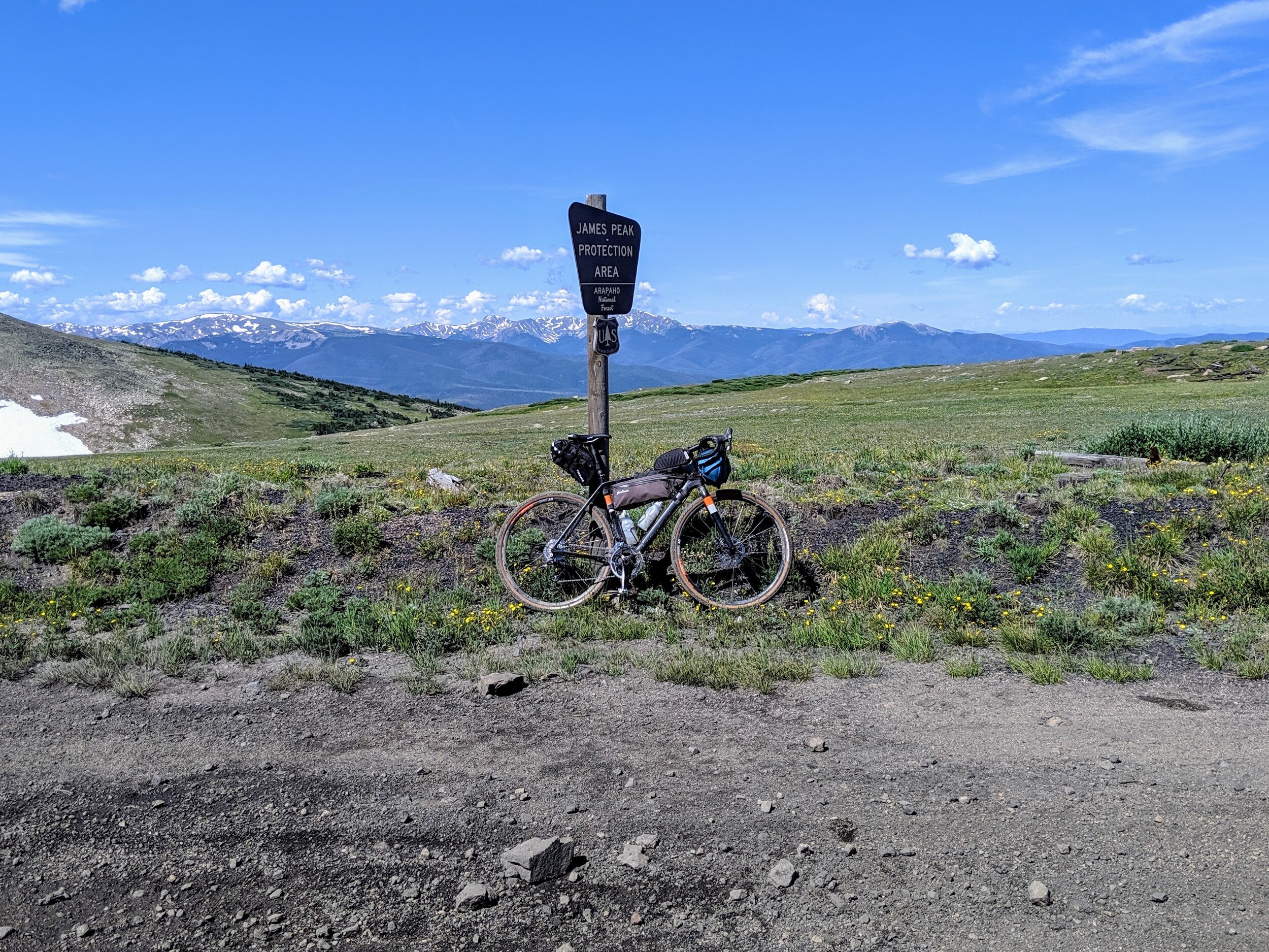  Top of Rollins Pass at 11,660ft looking west from the Continental Divide. 