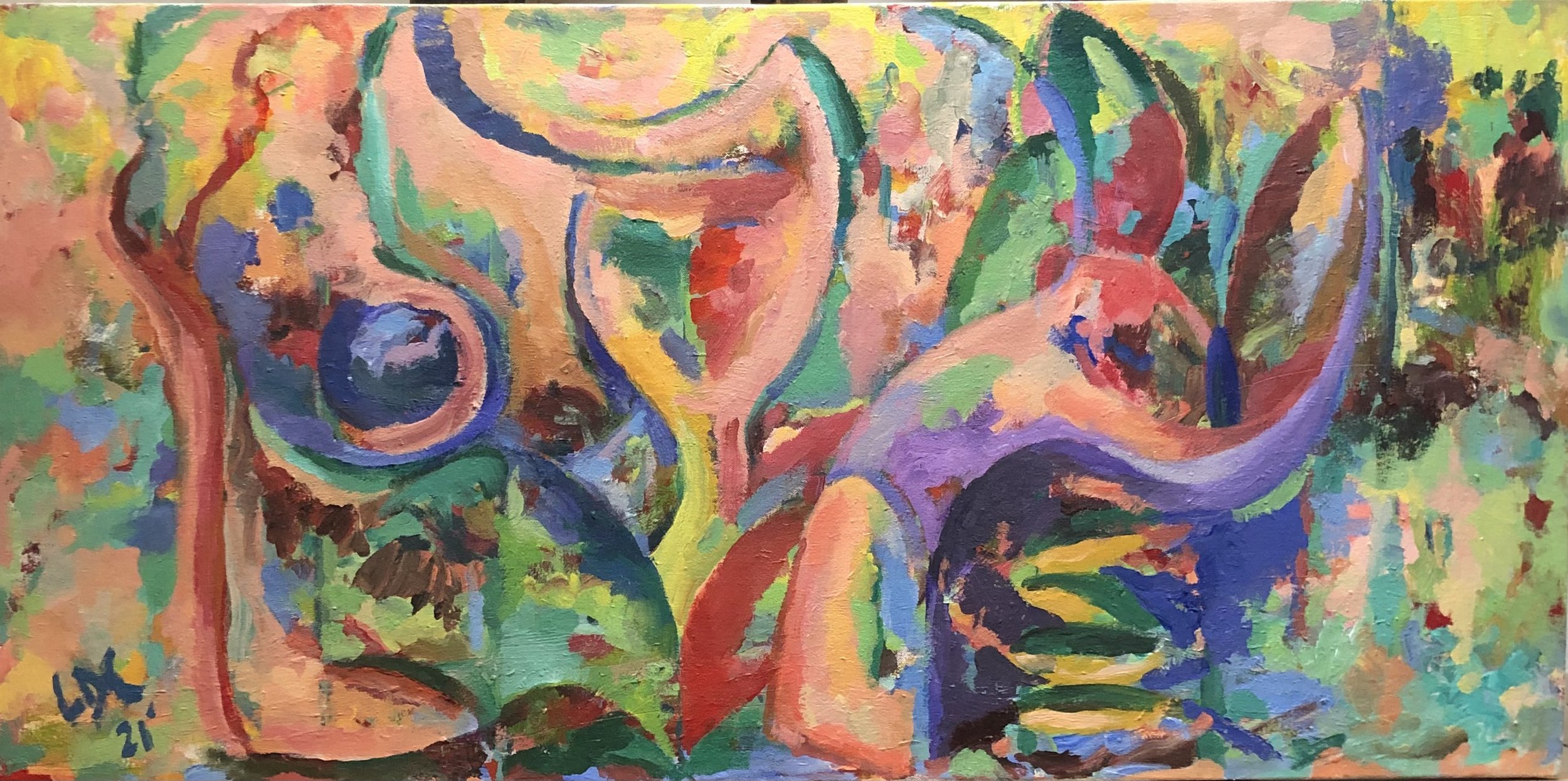  Acrylic on canvas  18”x 36” 
