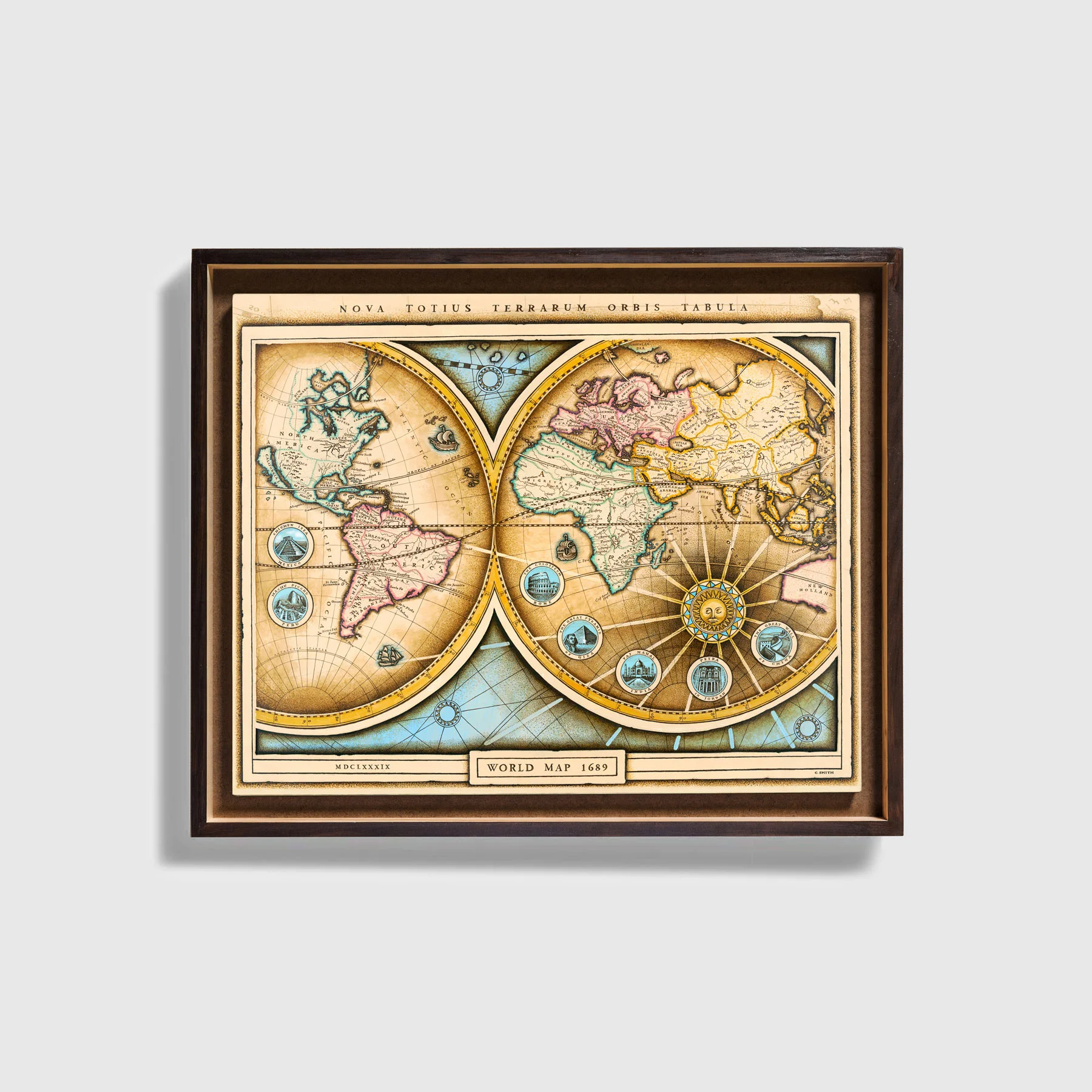 Double Hemisphere World Map