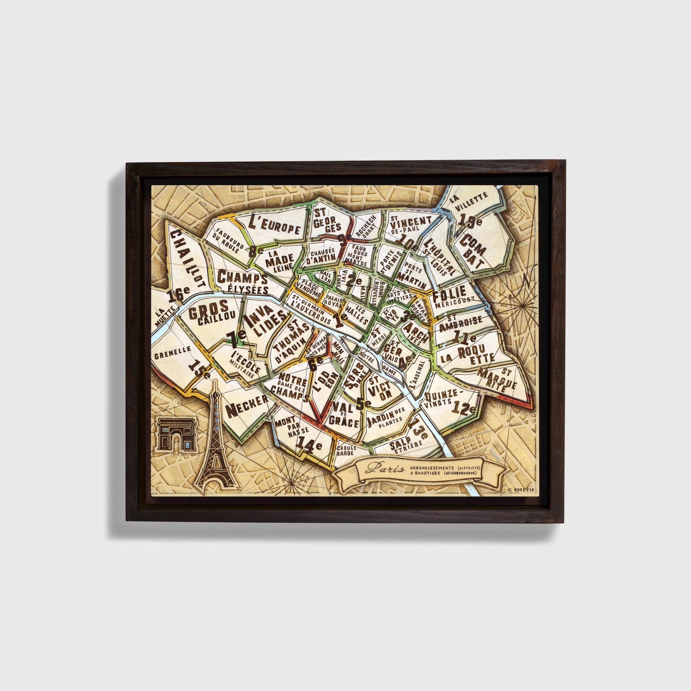 Paris Neighborhoods Map