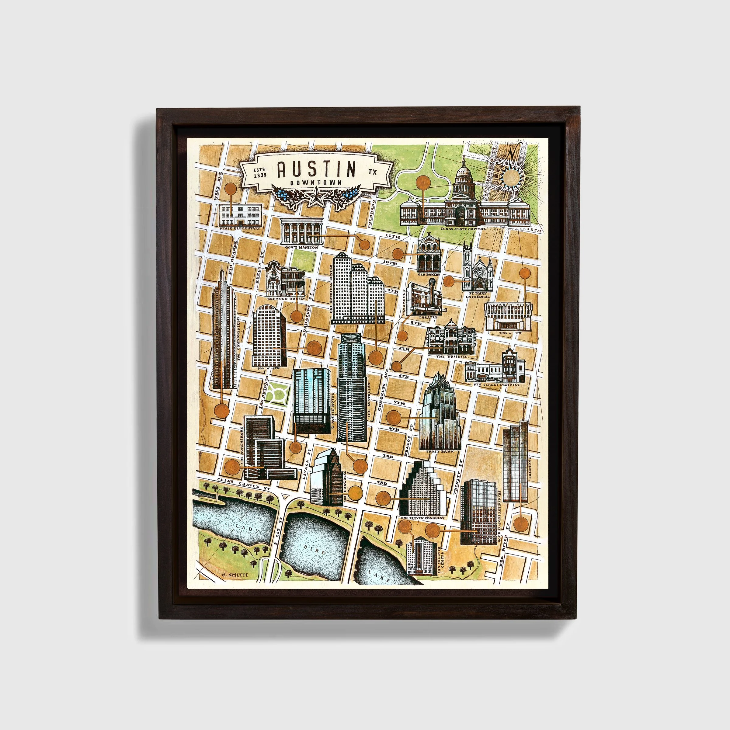 Austin (Downtown) Tx Map