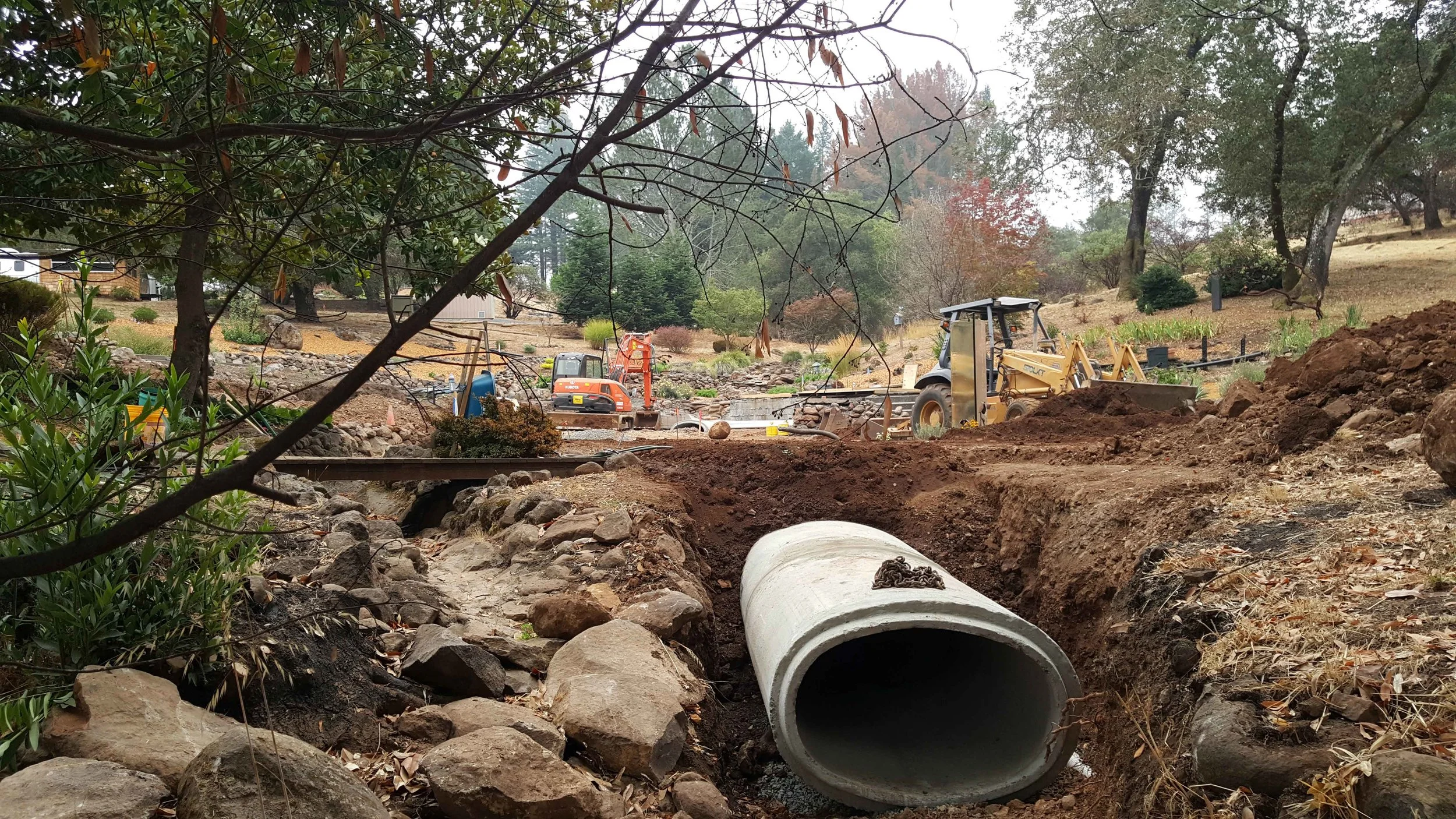 New drainage culvert.