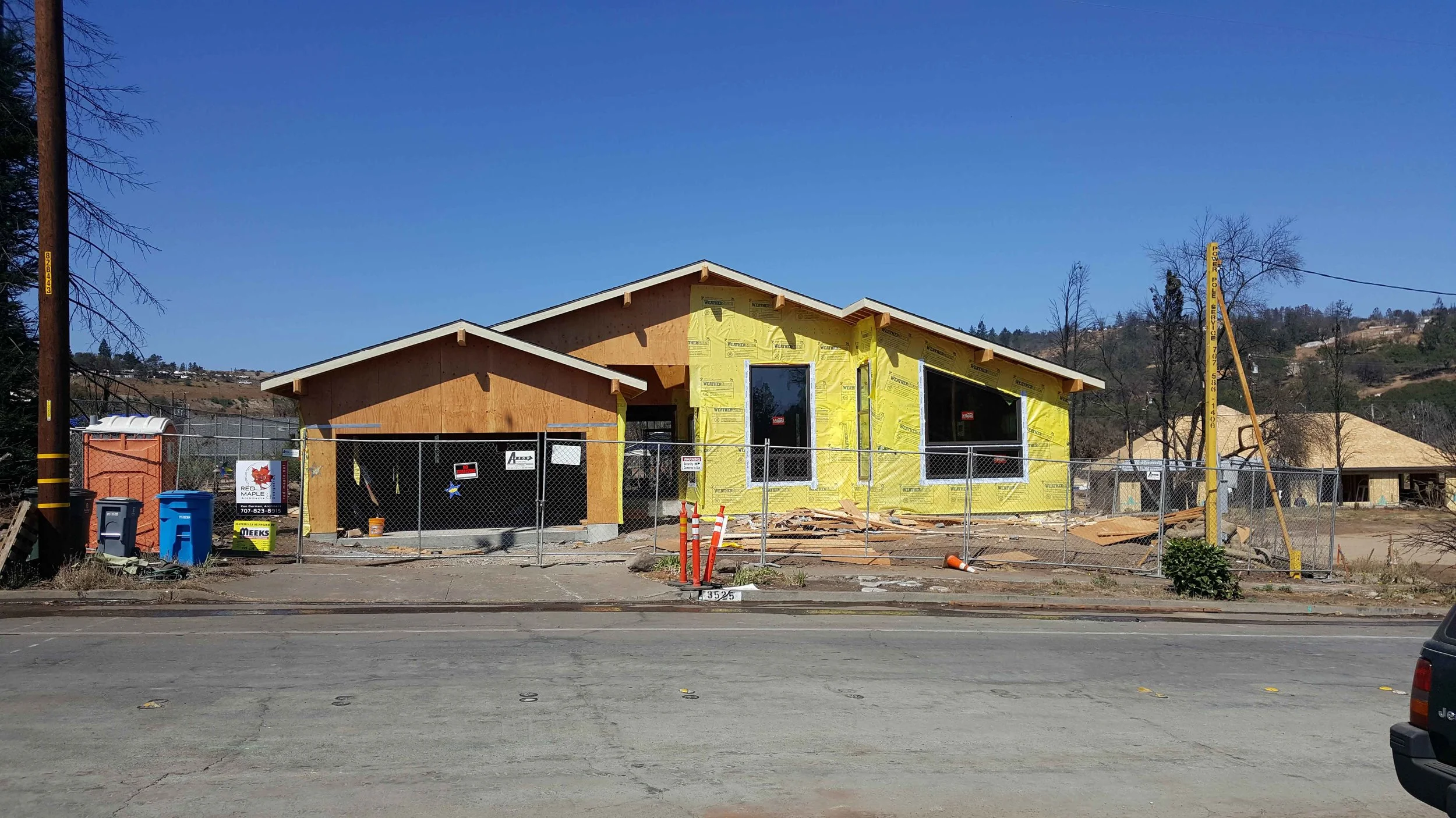 Street View at plywood and building paper stage