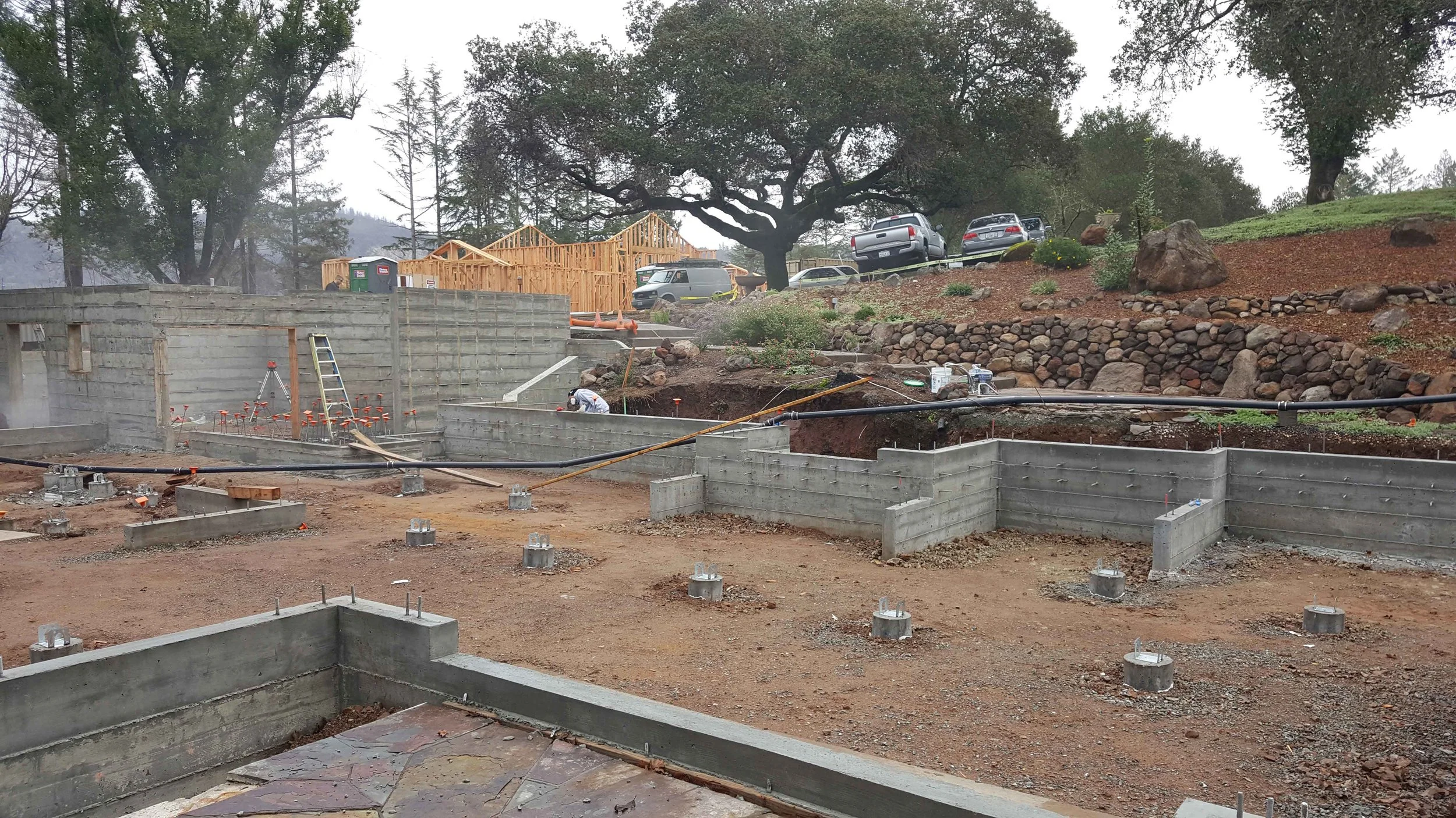 Foundation taking shape.