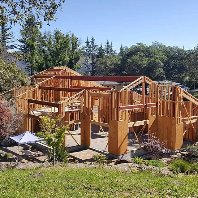 One of our fire rebuid projects under construction. #redmaplearchitects #kenbermanart #sonomacounty #new #house
