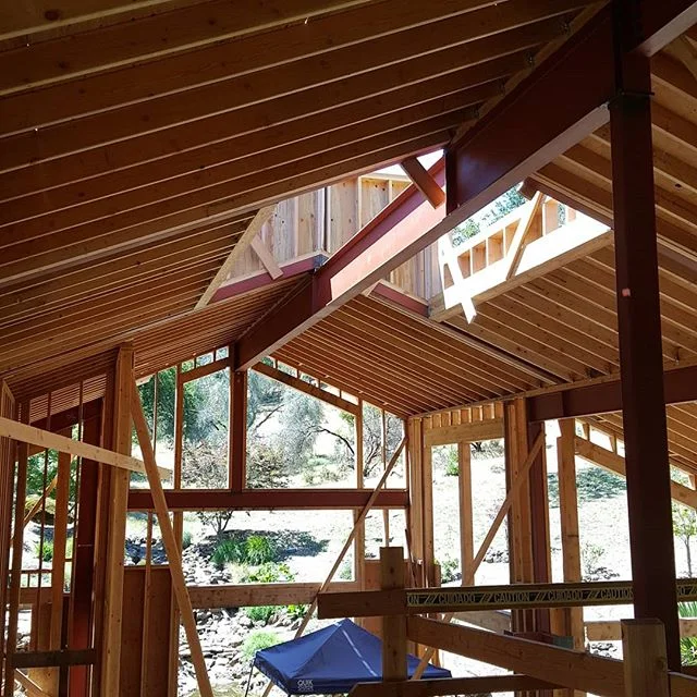 Progress being made ... framing the cupola.