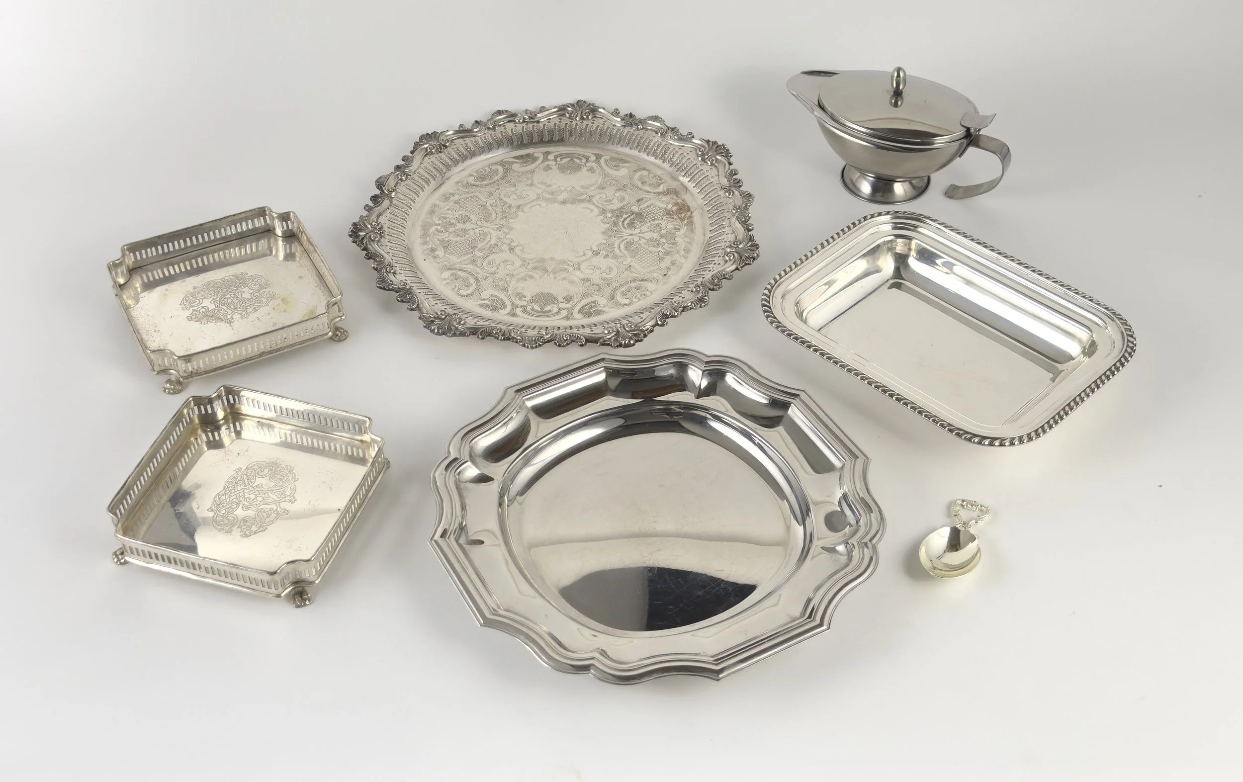 Group of Silver Home Decor